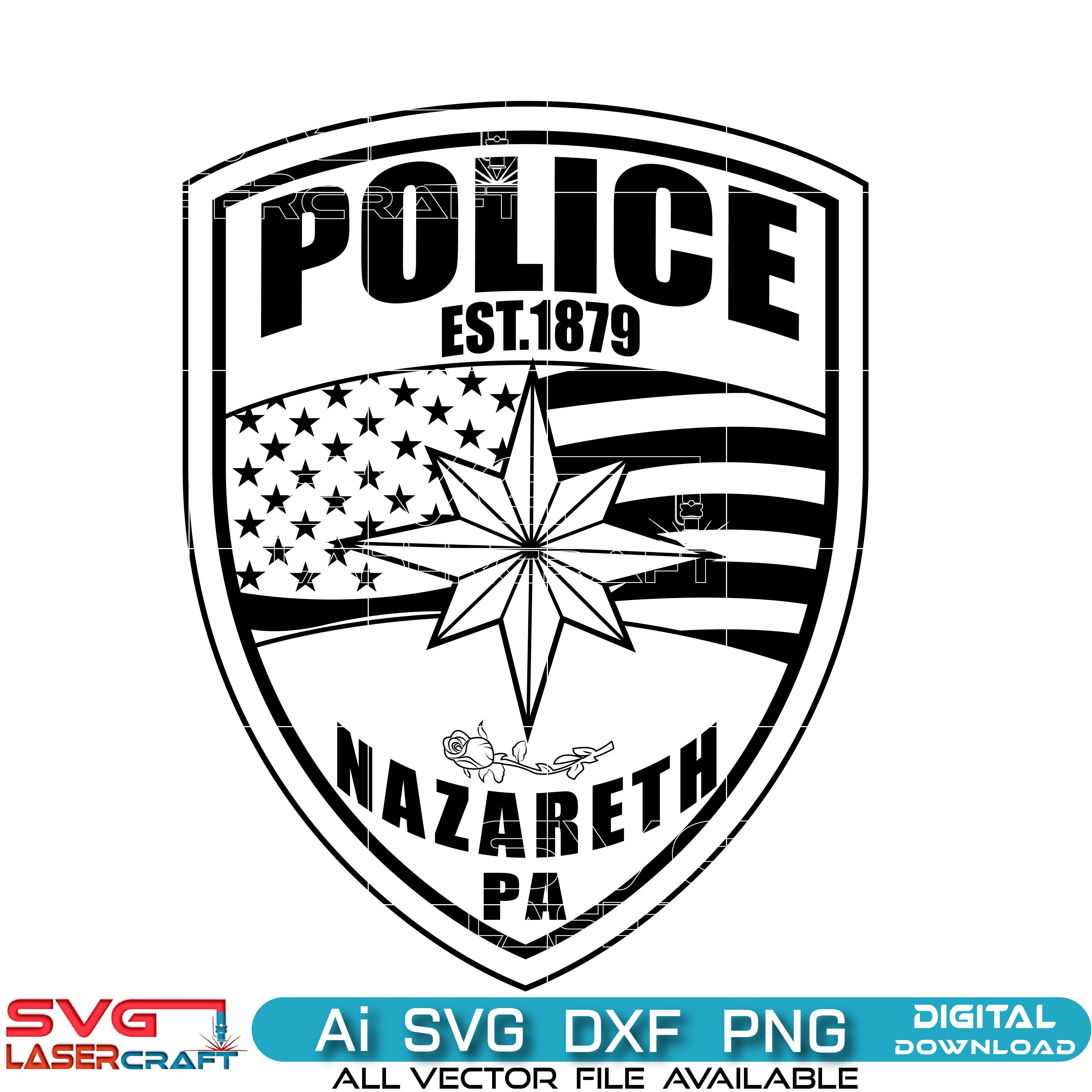 Nazareth Borough Police Badge svg