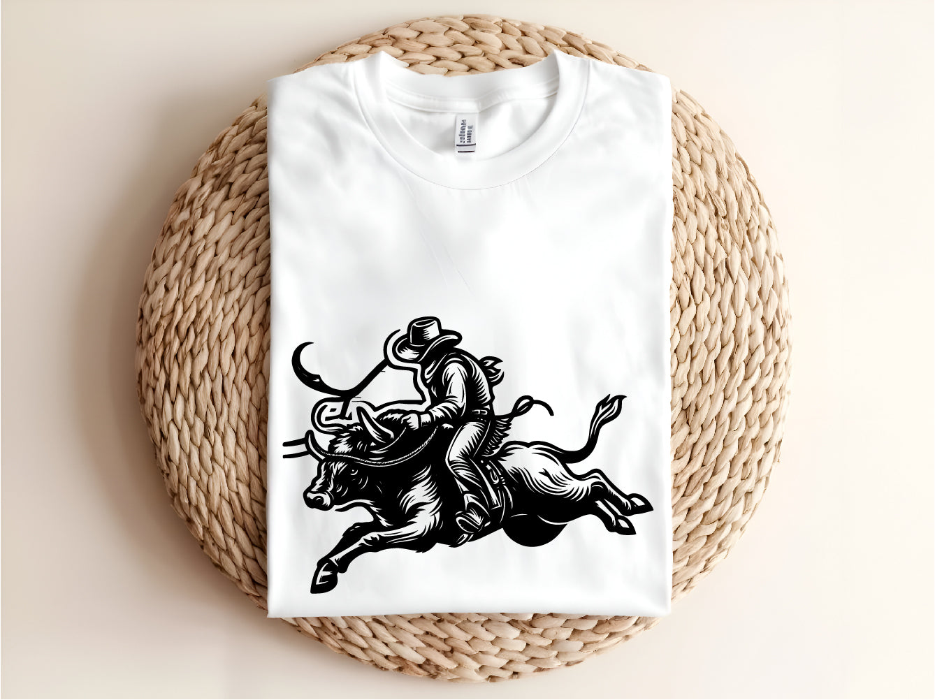 Bull Riding Vector File SVG | Rodeo Cowboy Design for CNC, Vinyl & Printing