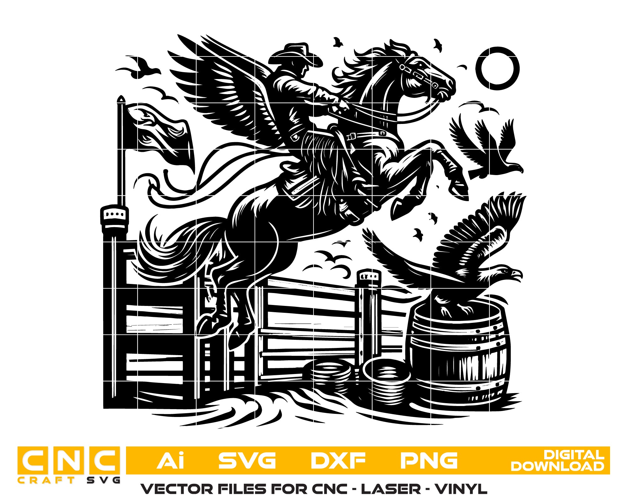 Horse Rider Vector SVG