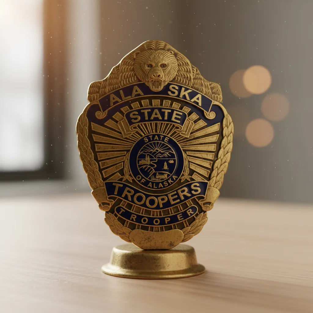 Alaska State Troopers Badge SVG
Alaska Law Enforcement Vector Design
6-Point Star Trooper Badge Engraving File
Alaska State Seal Sign CNC File
Trooper Star Badge Vector for Laser Cutting