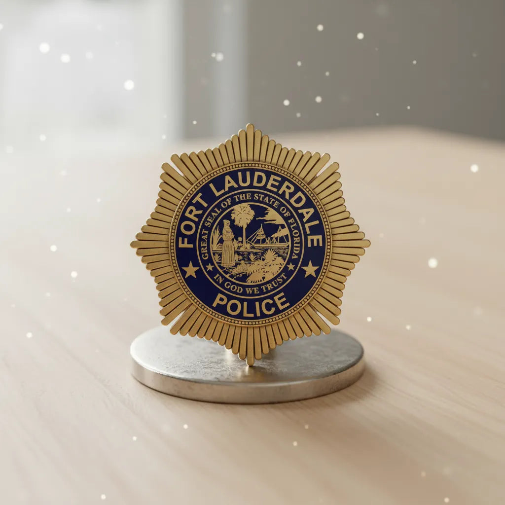 Fort Lauderdale Police Badge SVG
Florida Law Enforcement Vector Design
Sunburst Police Badge Engraving File
Fort Lauderdale FL Sign CNC File
State of Florida Seal Vector for Laser Cutting