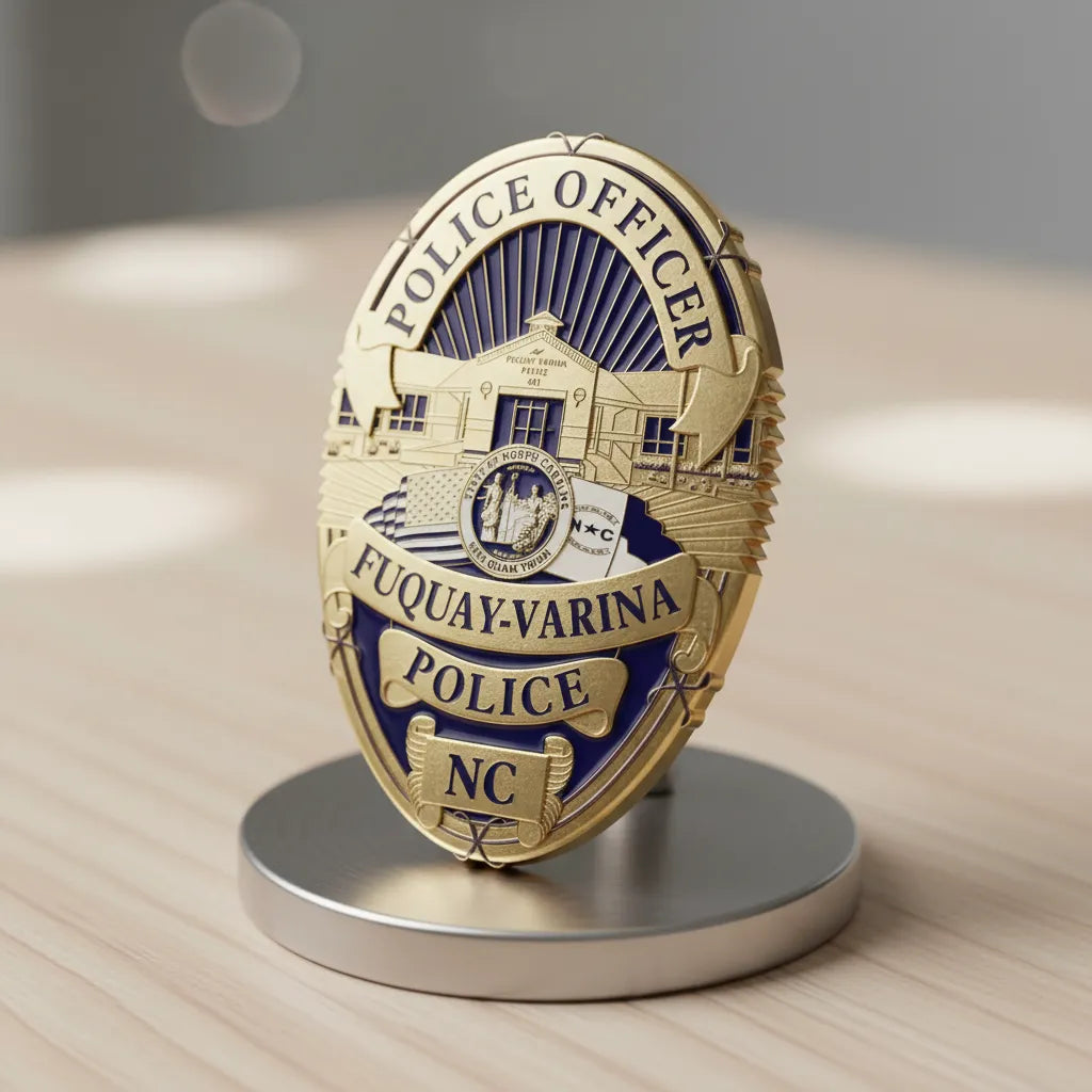 Fuquay-Varina Police Department Badge SVG
North Carolina Law Enforcement Vector Design
Police Badge Seal Engraving File
Fuquay-Varina NC Police Sign CNC File
Law Enforcement Badge Vector for Lasers