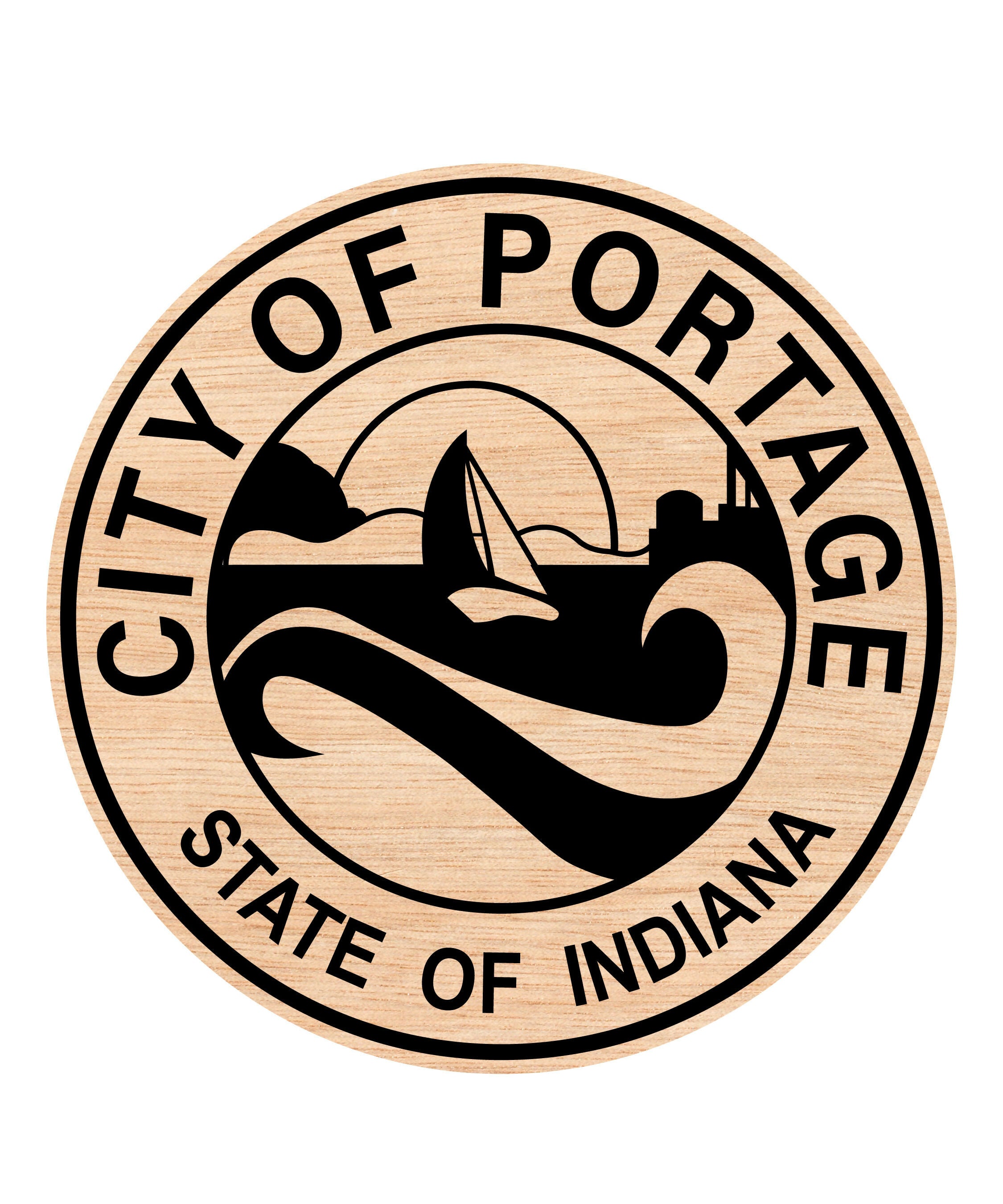 City Of Portage Indiana Seal Svg Woodin