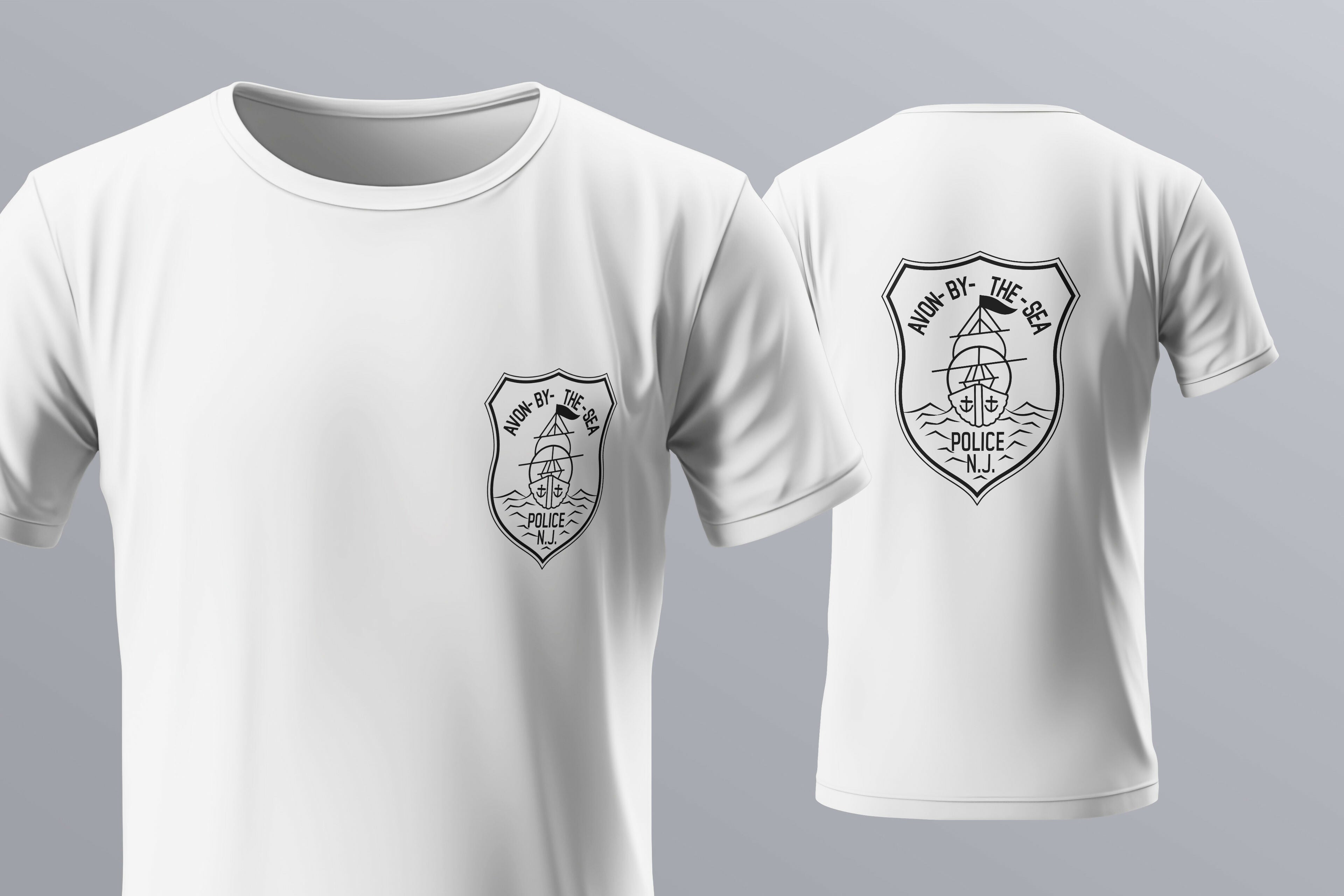 Avon By The Sea Police N.l T-Shirt design