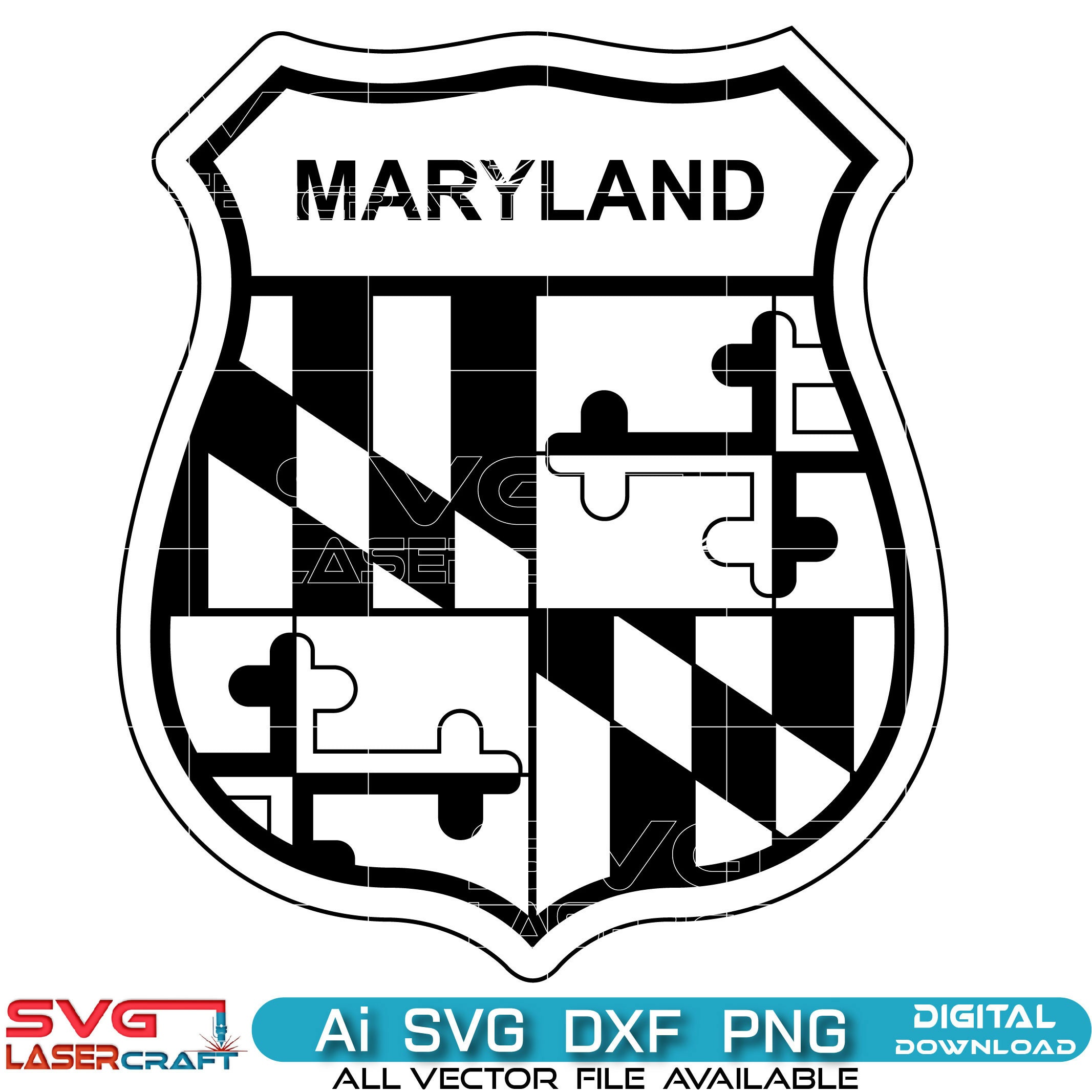 Maryland Flag Svg Vector