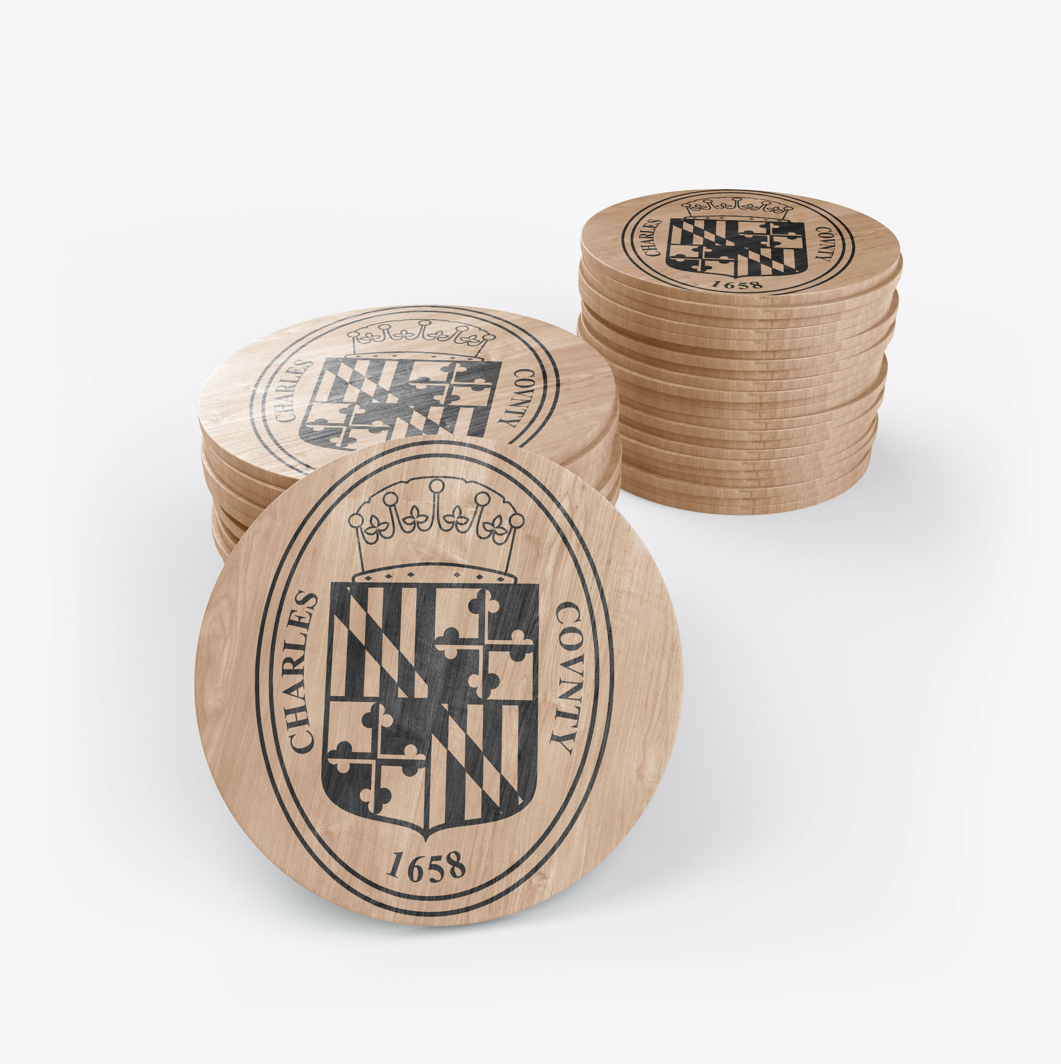 Seal of Charles County,Maryland Wooden