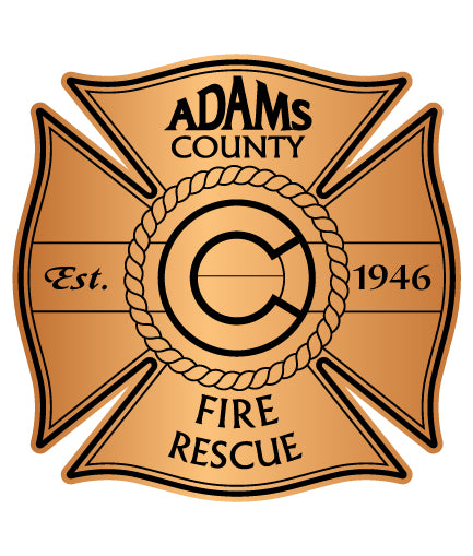 Adams County Fire Rescue Badge SVG - Firefighter Emblem Design
