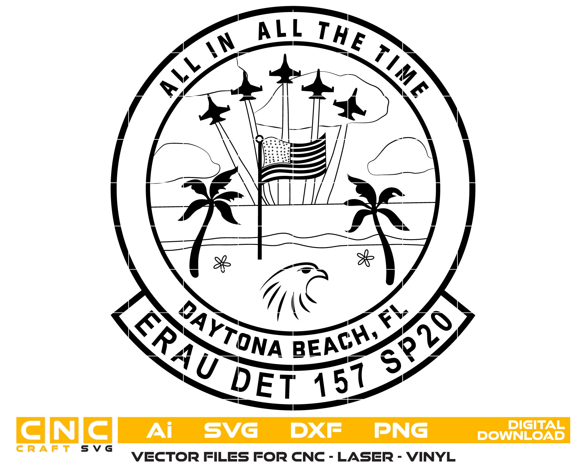 All In All The Time Erau Det Daytona Beach Logo, Florida