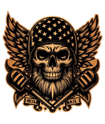 American Rebel Skull Vector Design