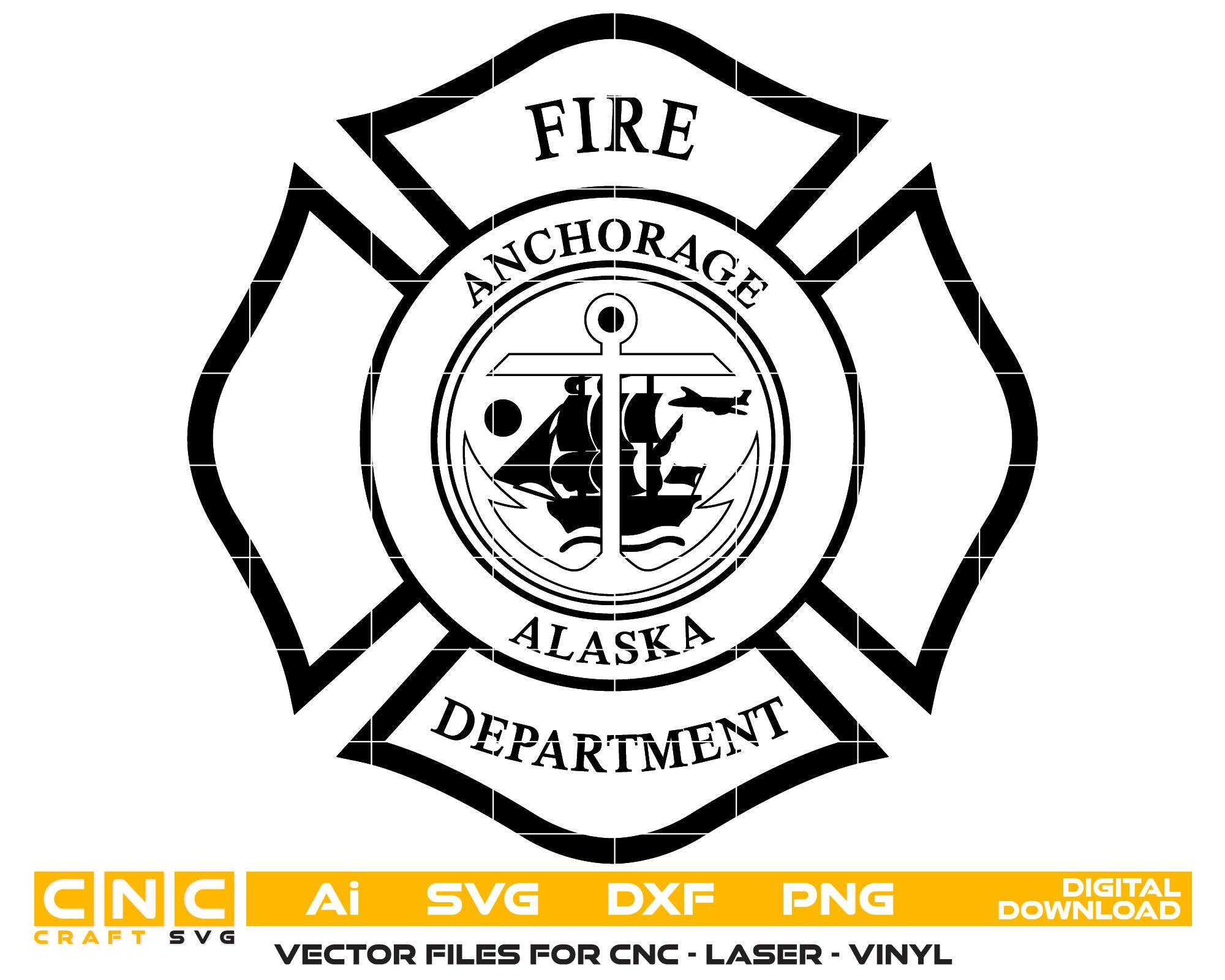Anchorage Alaska Fire Department Badge