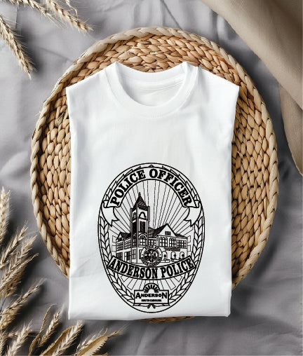 Anderson Police Officer Badge SVG, Anderson South Carolina Police Badge Vector, Anderson SC Police SVG Emblem, South Carolina Law Enforcement Badge SVG, #support