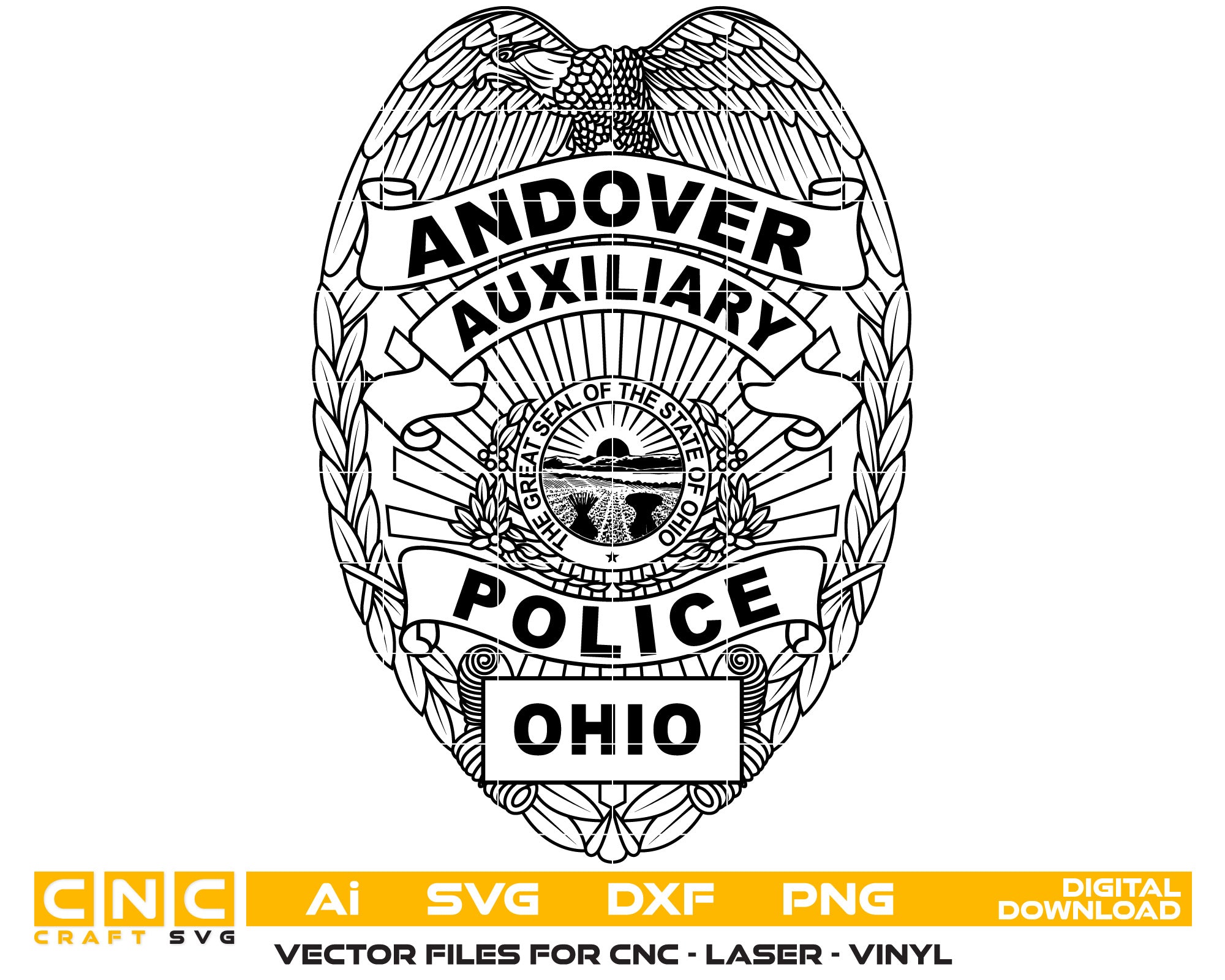 Andover Auxiliary Police Badge Svg