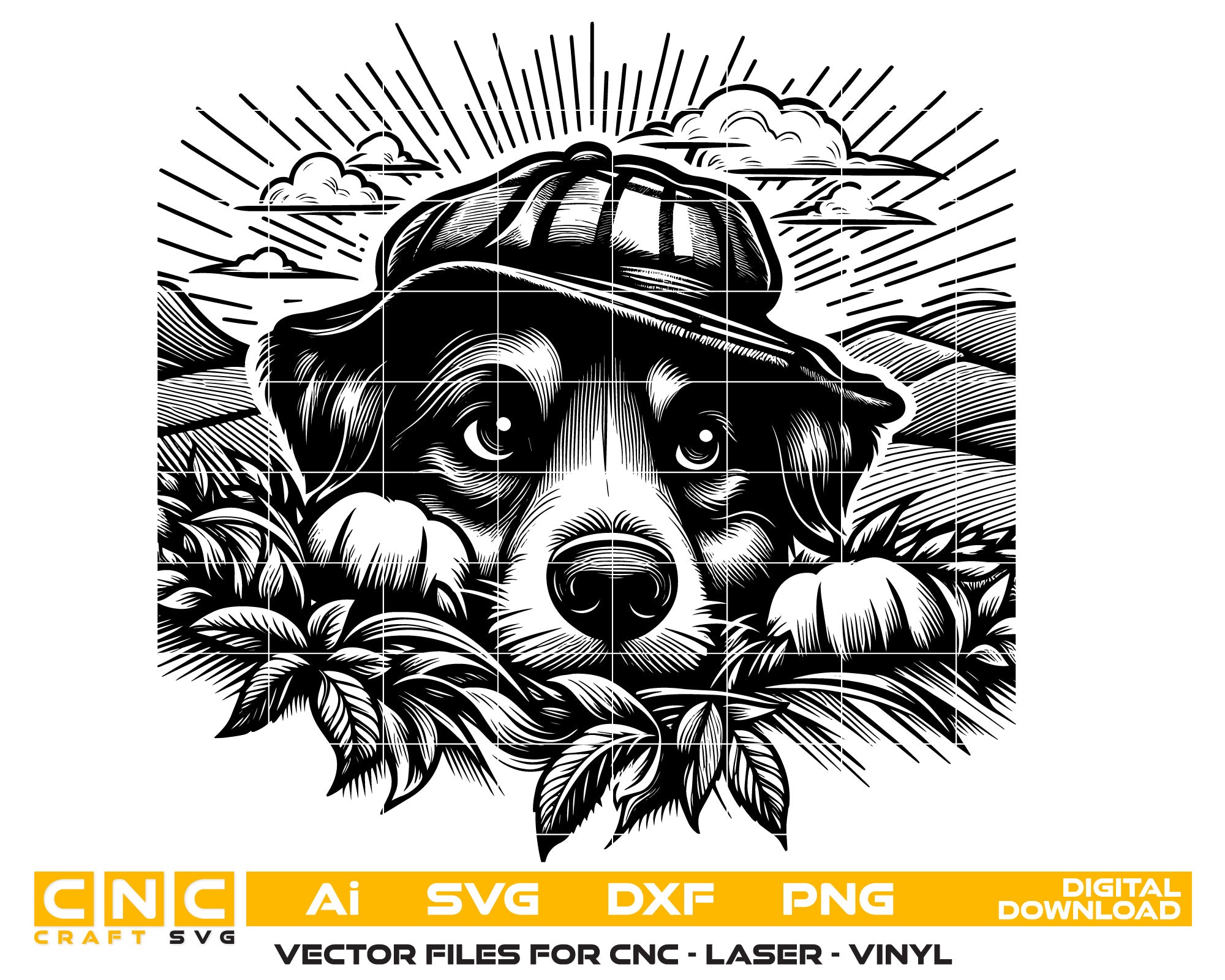 Minimalist Animal Line Art Vector – Elegant Wildlife Design for Woodworking & Crafts