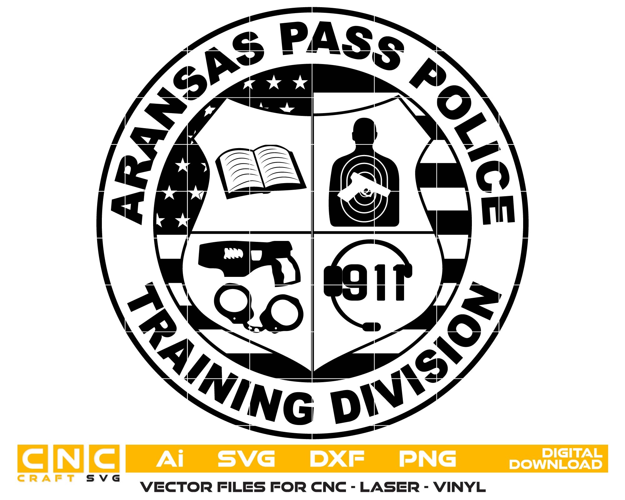 Aransas Pass Police Training Division Logo, Texas