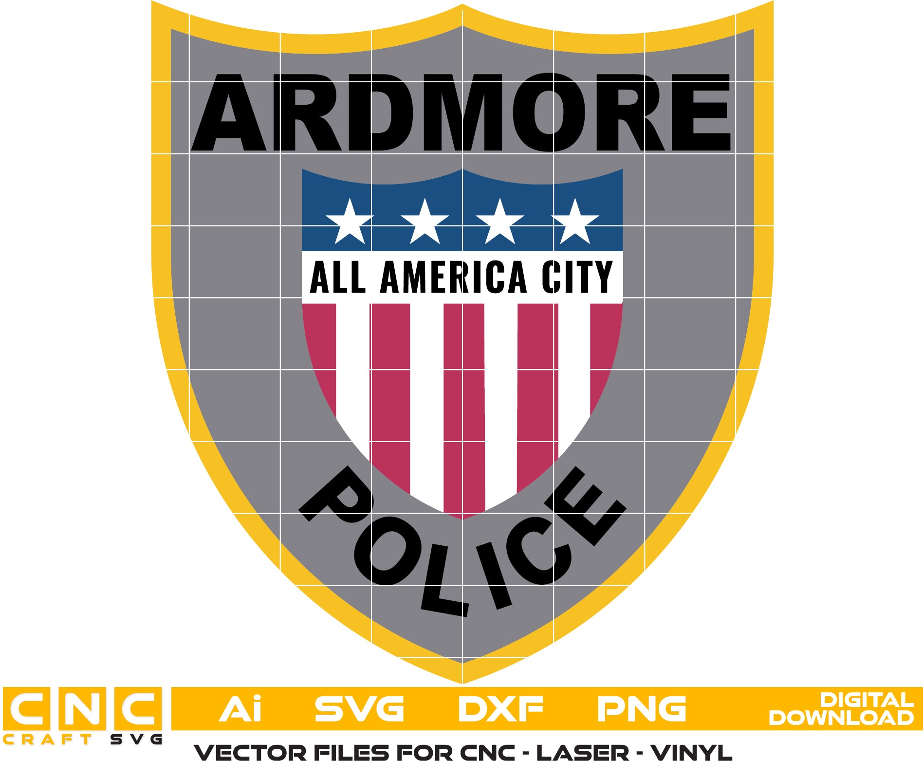 Ardmore Police Patch/ Badge Colour File