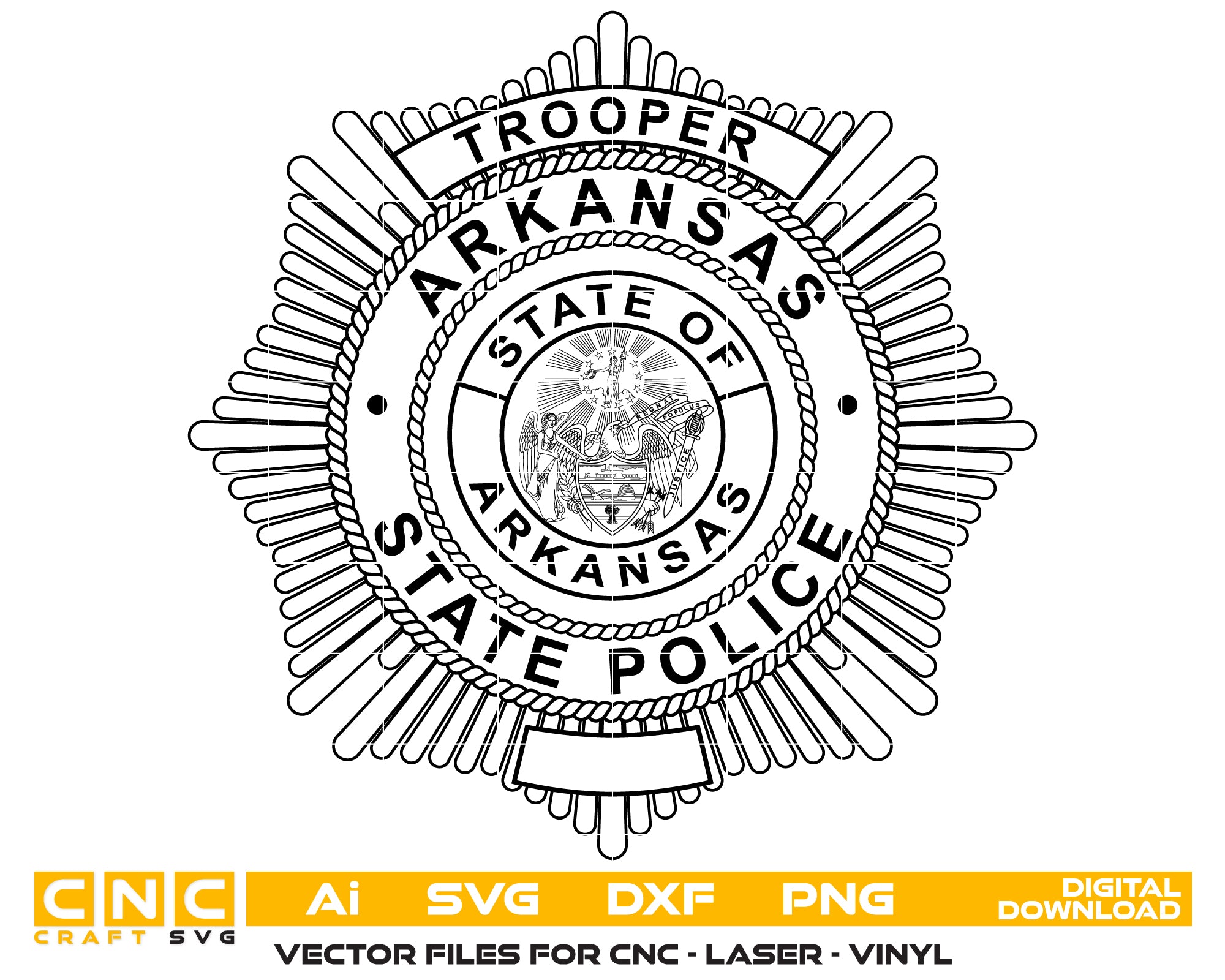 Arkansas State Police Trooper Badge