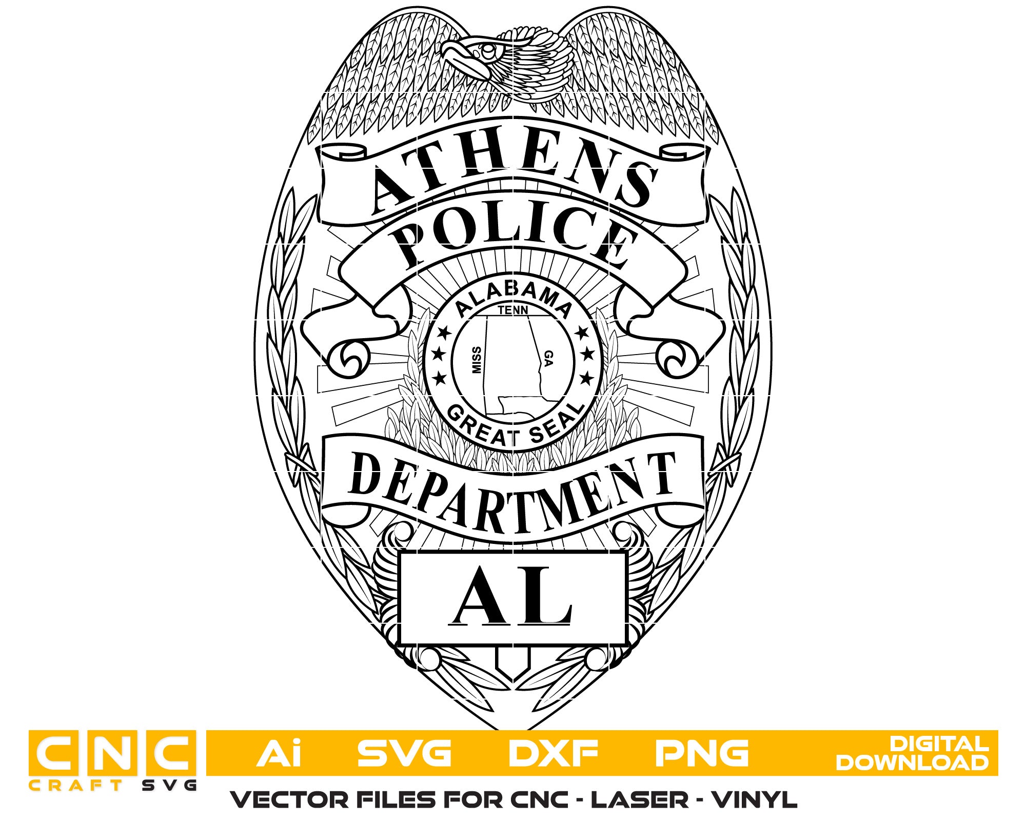 Athens Police Badge SVG