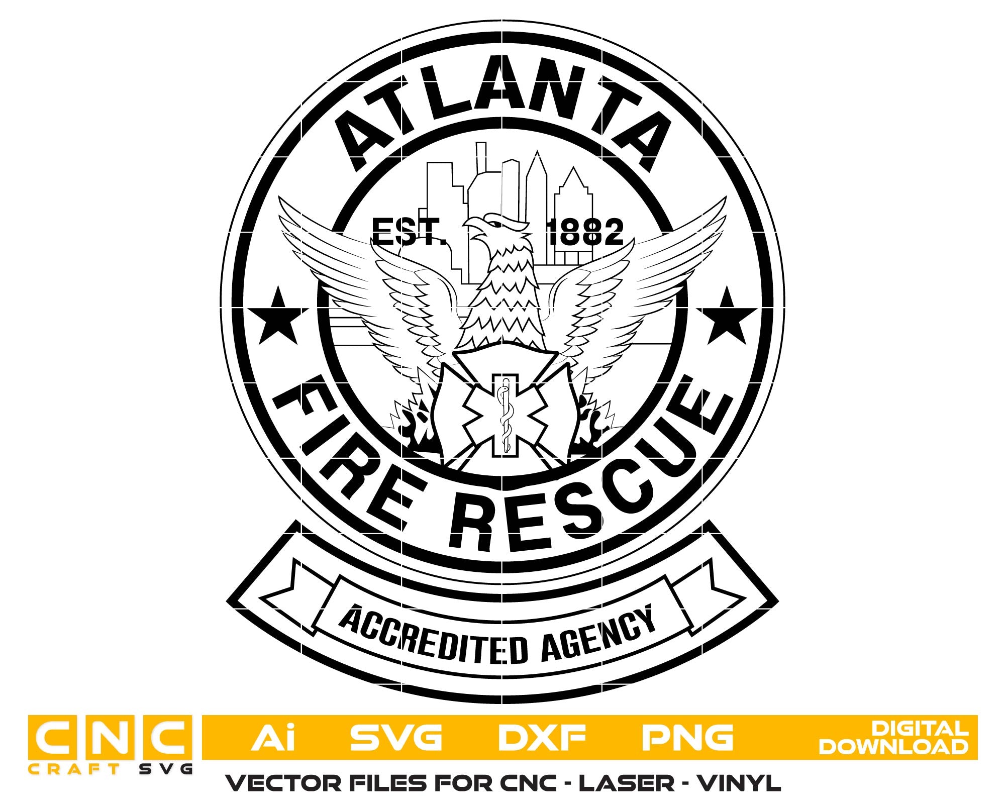 Atlanta Fire Rescue Department Badge, Georgia