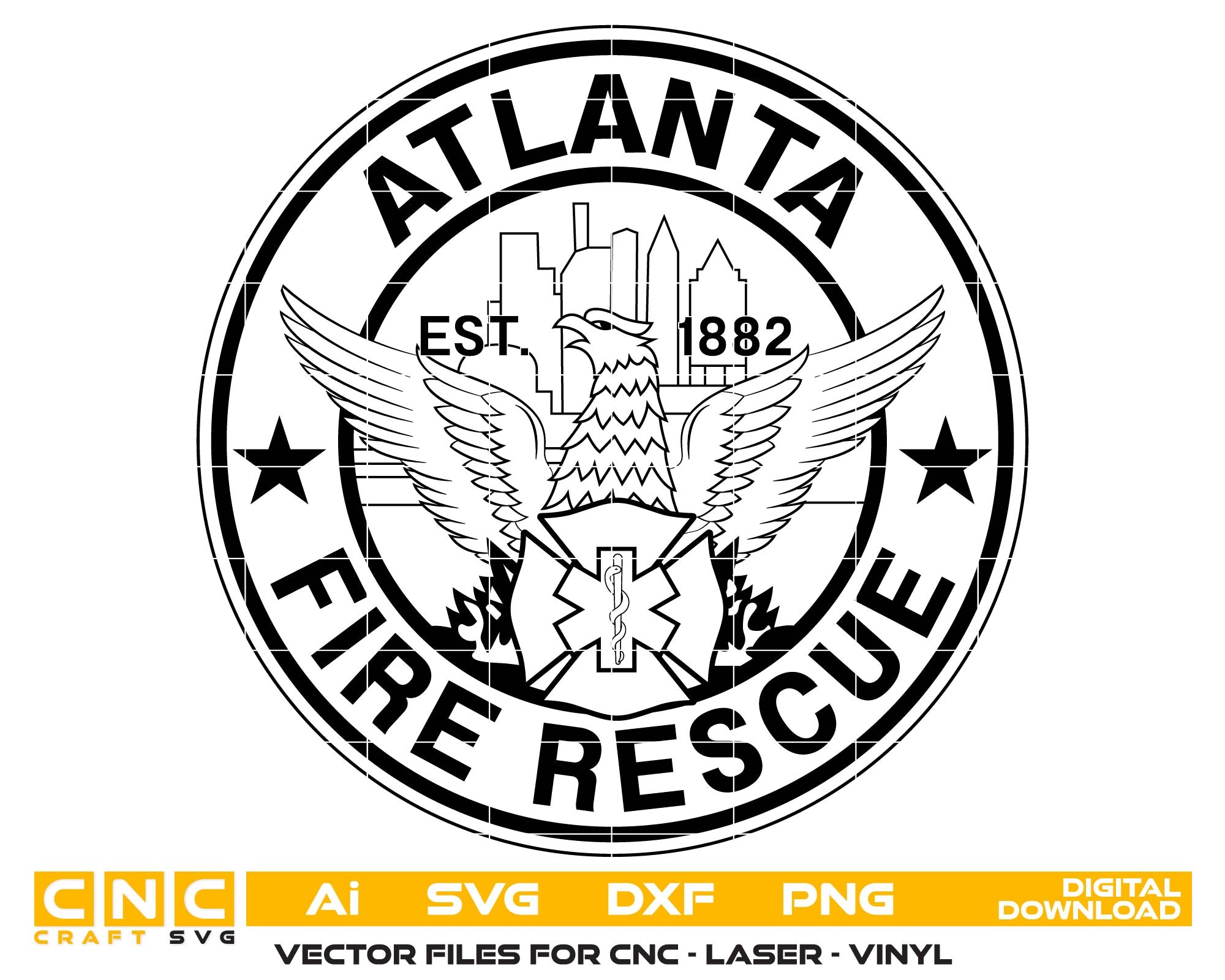 Atlanta Fire Rescue Department Patch, Georgia