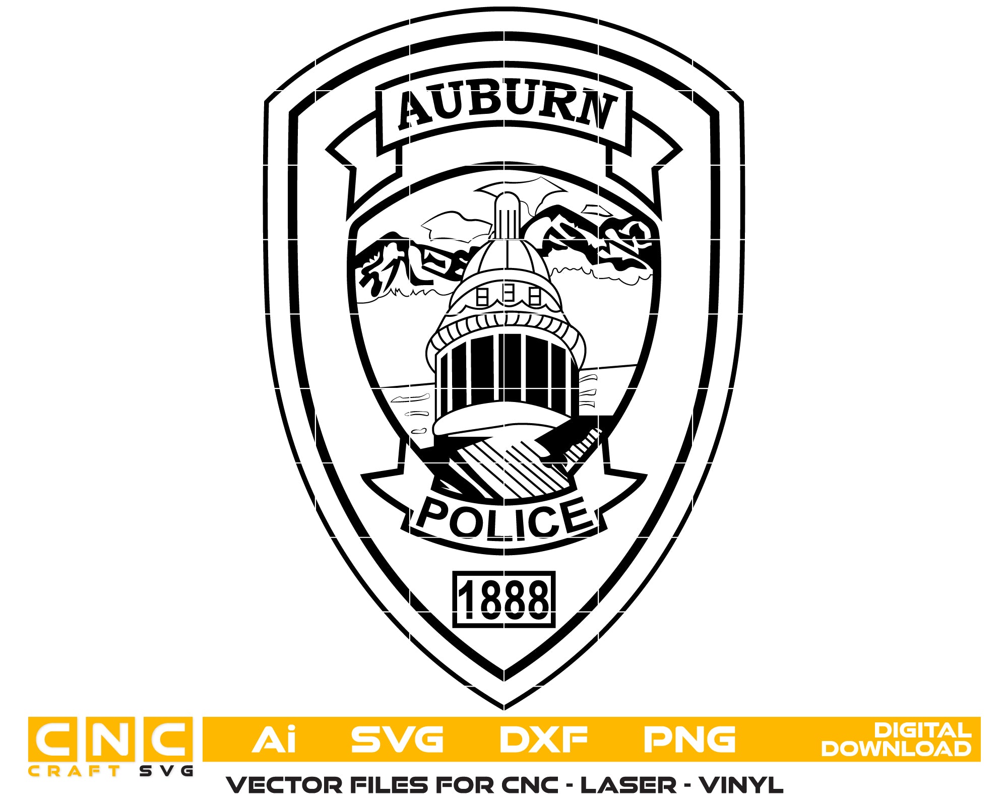 Auburn Police Department Patch SVG, Auburn California Police Patch Vector, Auburn Police SVG Emblem, California Law Enforcement Patch Logo SVG, #support