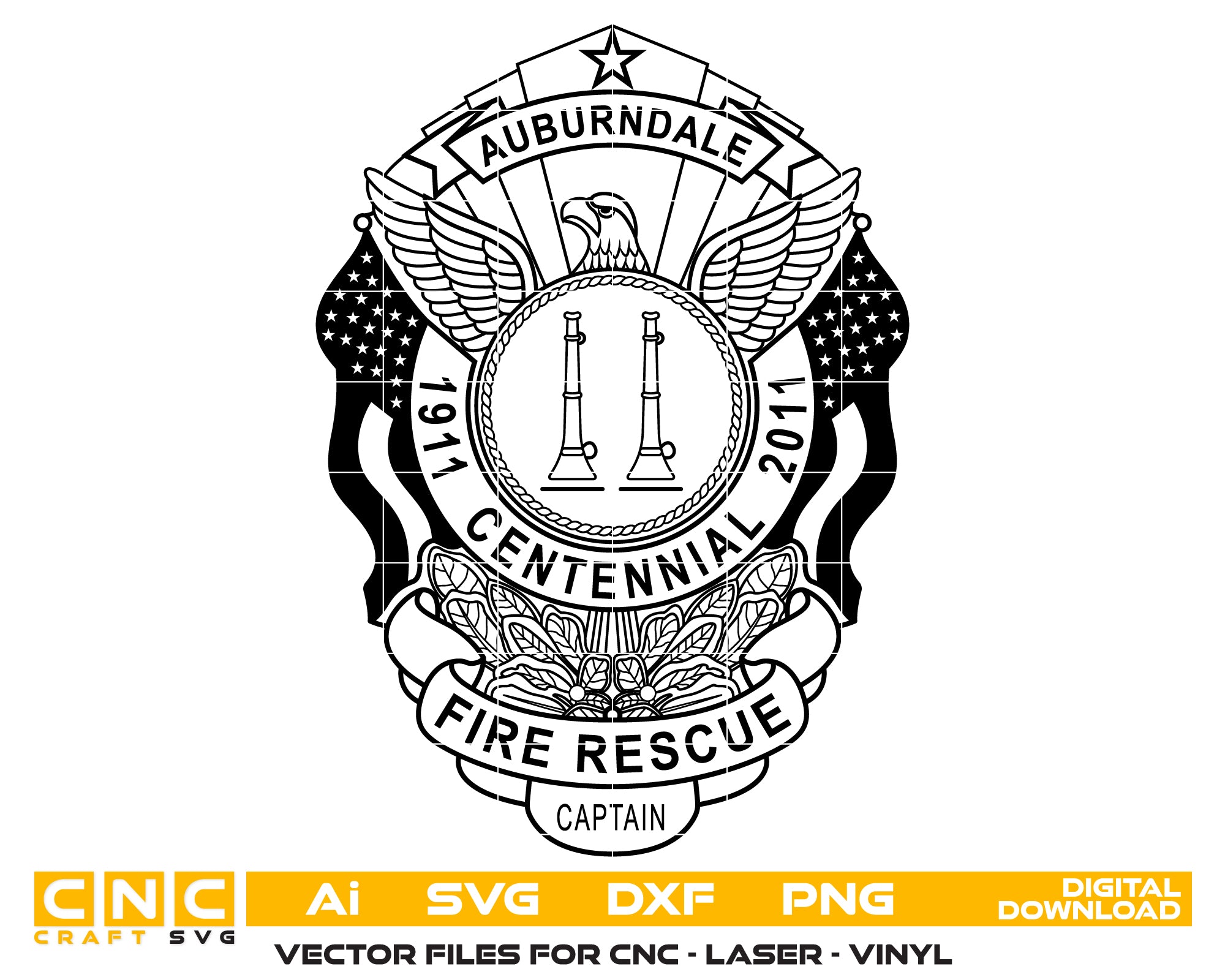 Auburndale Fire Rescue Captain Centennial Badge