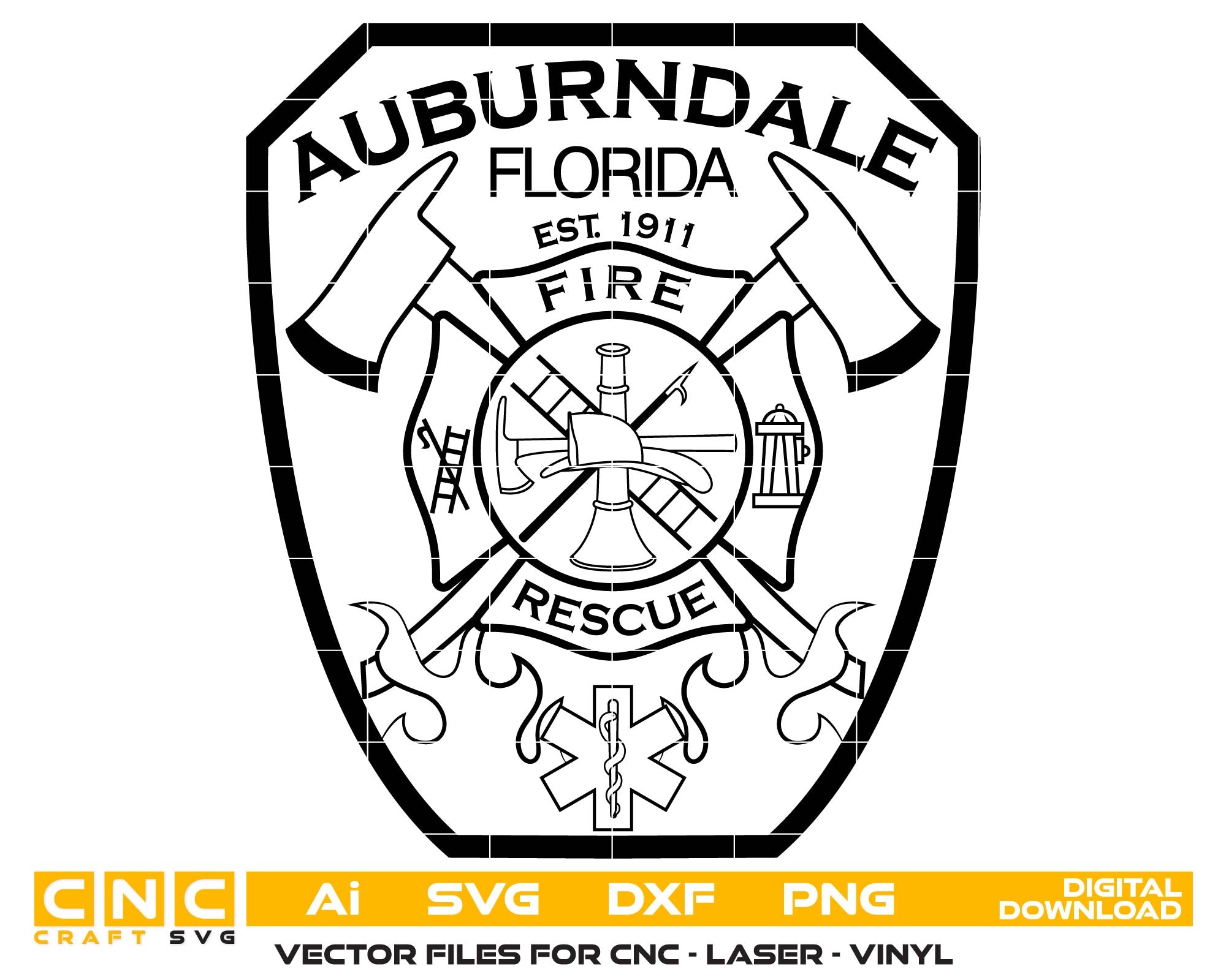 Auburndale Florida Fire Rescue Badge