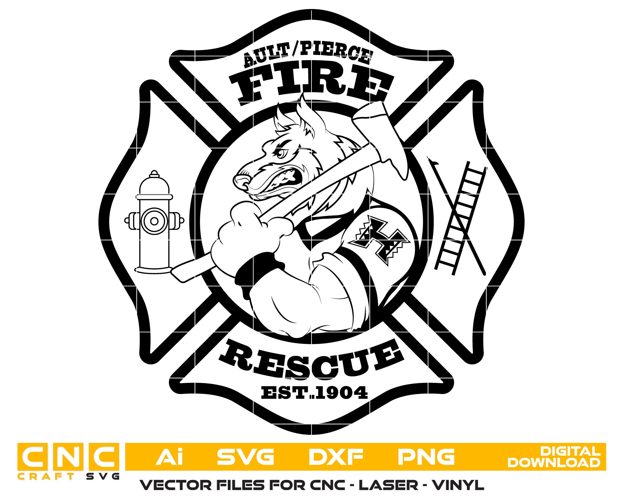 Ault-Pierce Fire Protection District Badge SVG