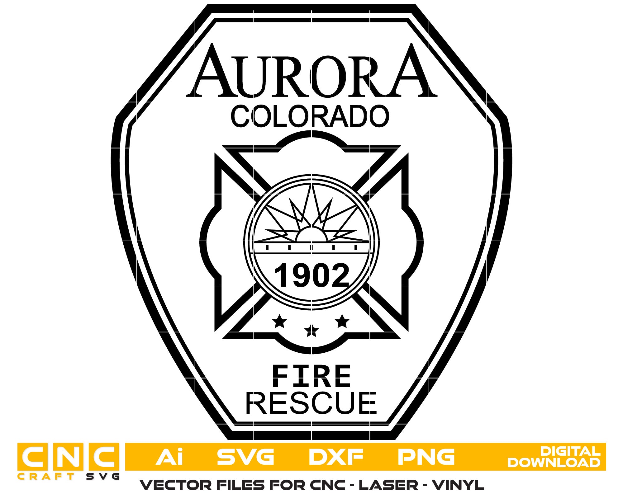 Aurora Fire Resque Badge