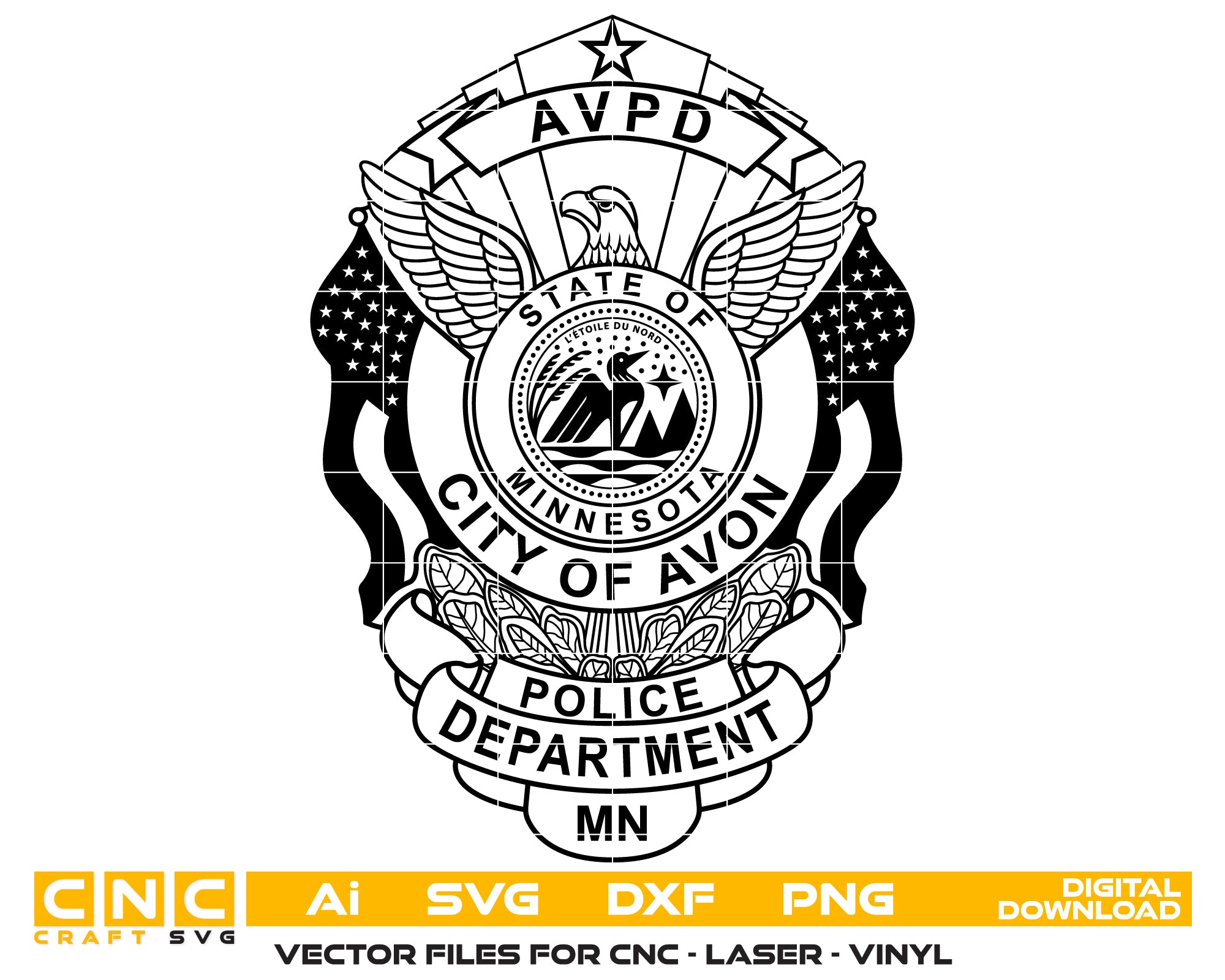 Avon Police Department Badge, Minnesota