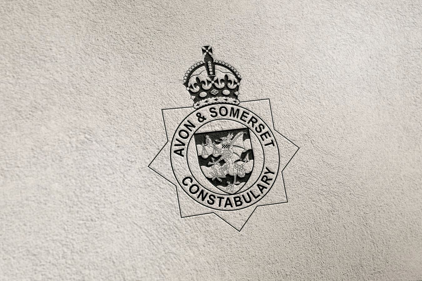 Logo of Avon & Somerset Constabulary on a textured white background