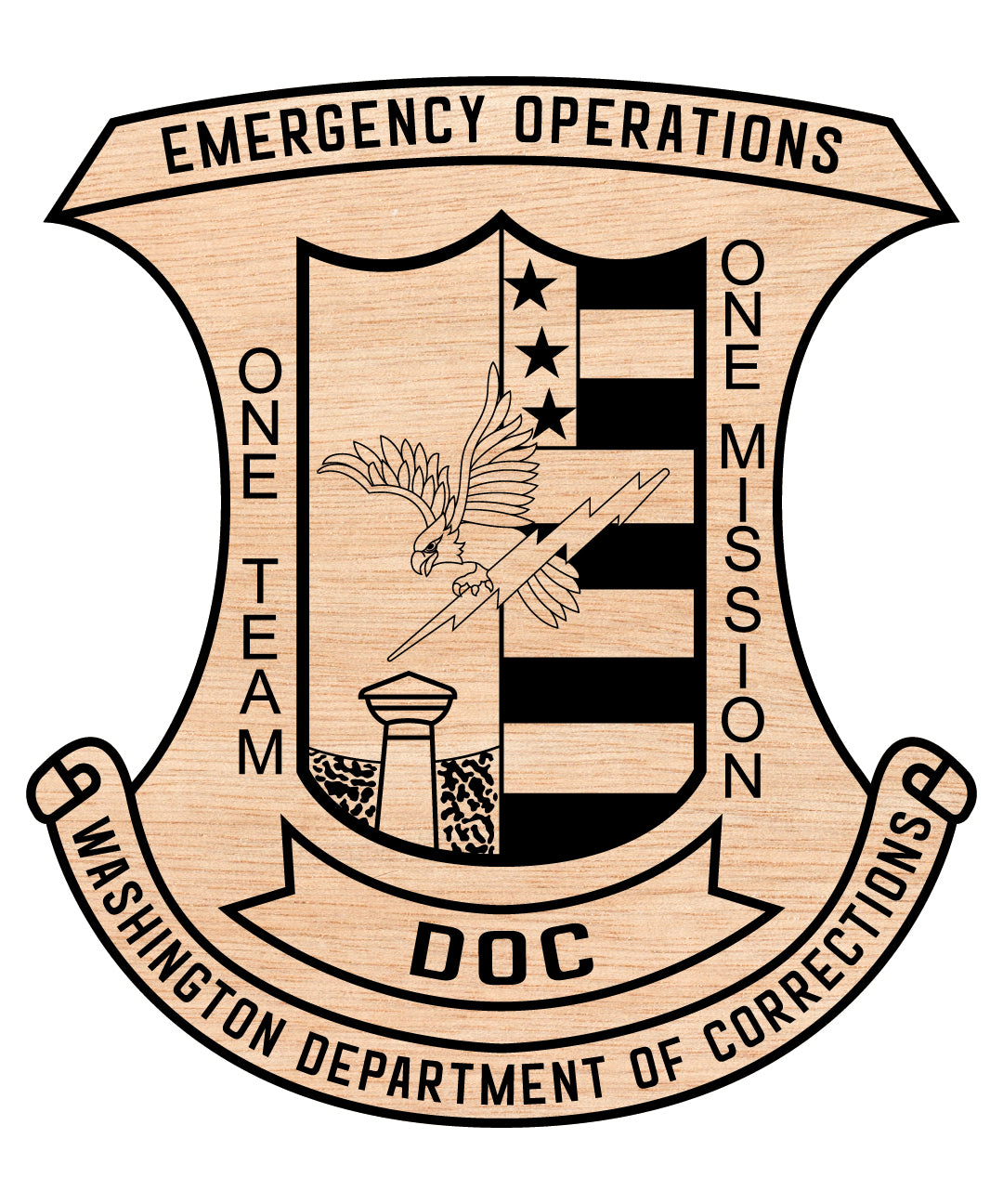 B40 Washington State Prison DOC Challenge Coin SVG, Washington DOC Coin Vector, Prison Department Emblem SVG, Law Enforcement Coin Design, DOC Challenge Coin