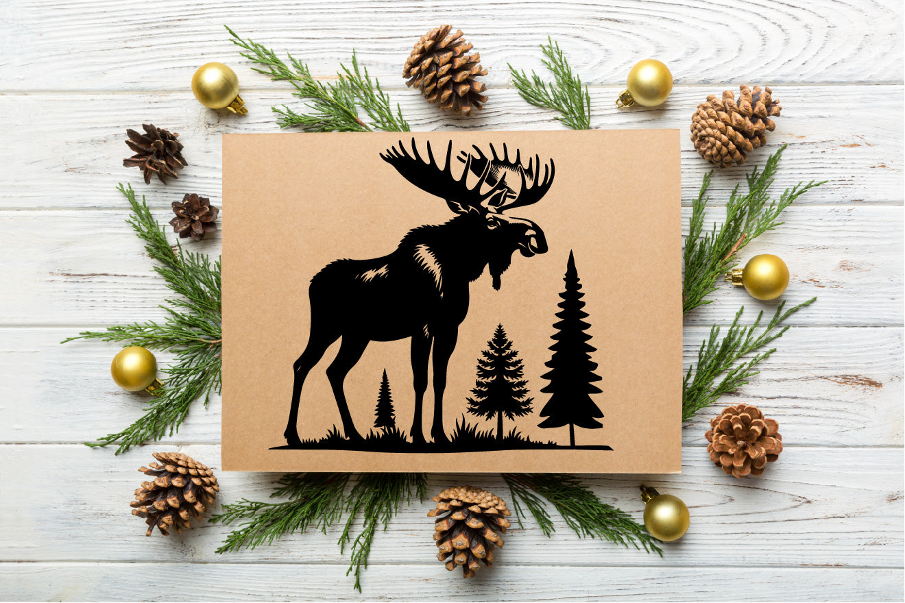 Moose Silhouette Vector Art