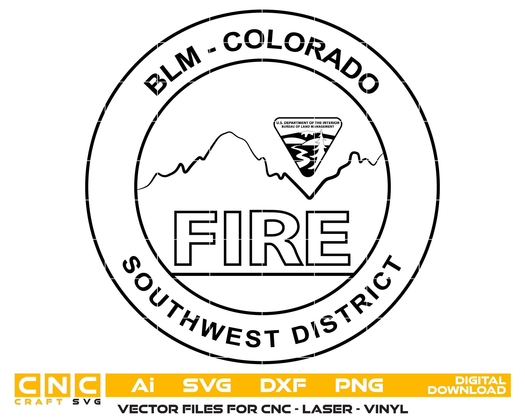 BLM Colorado Southwest District Fire Division Logo