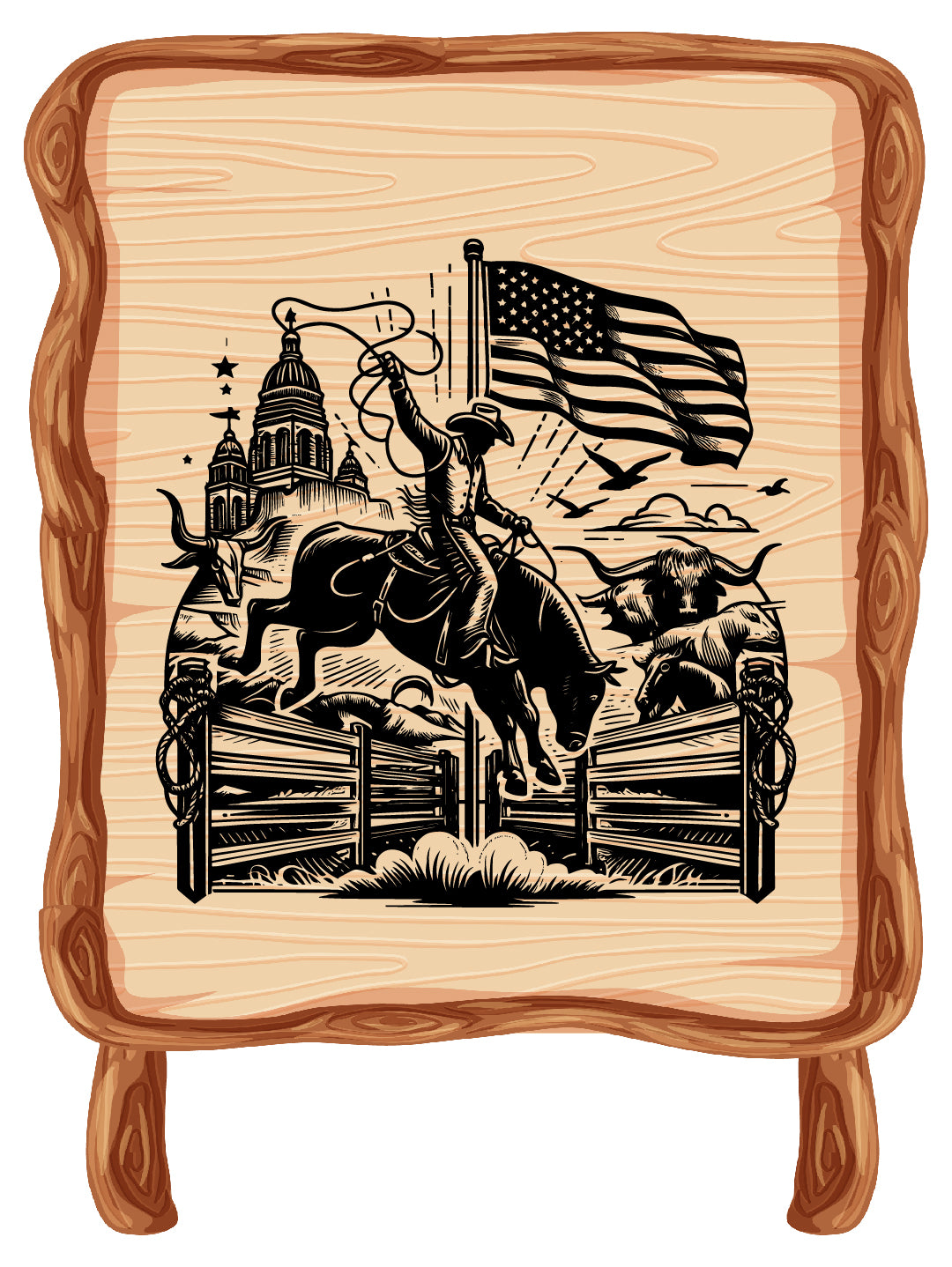 Bull Rider Vector SVG