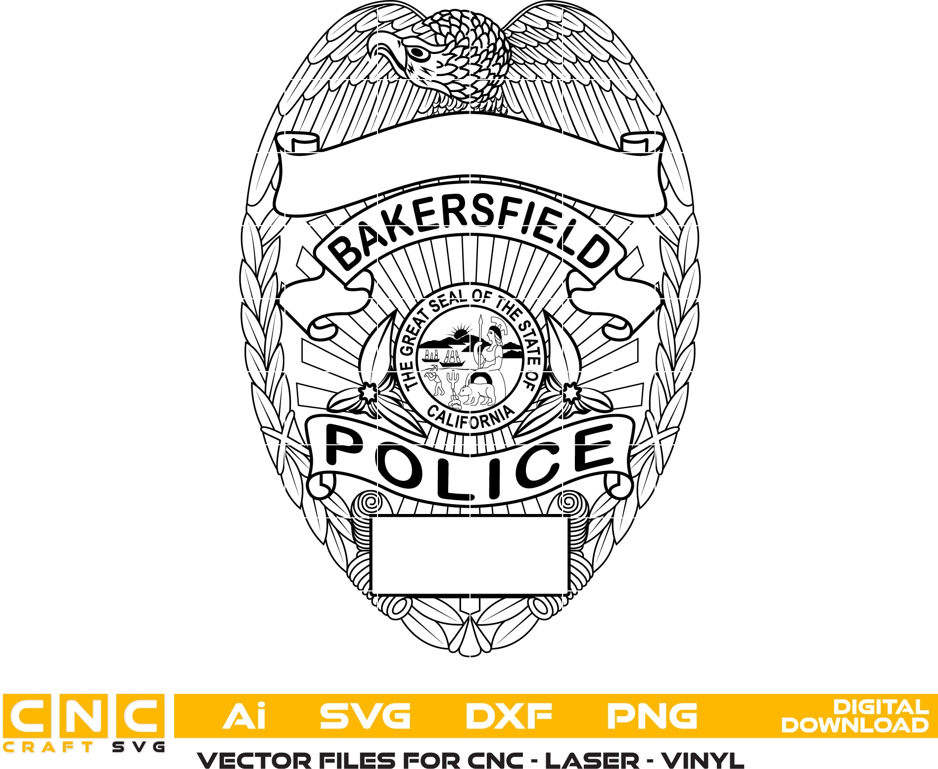 Bakersfield Police Badge SVG
