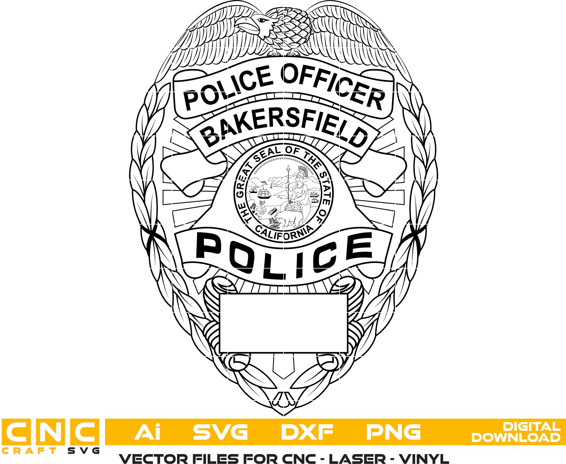 Bakersfield Police Officer Badge