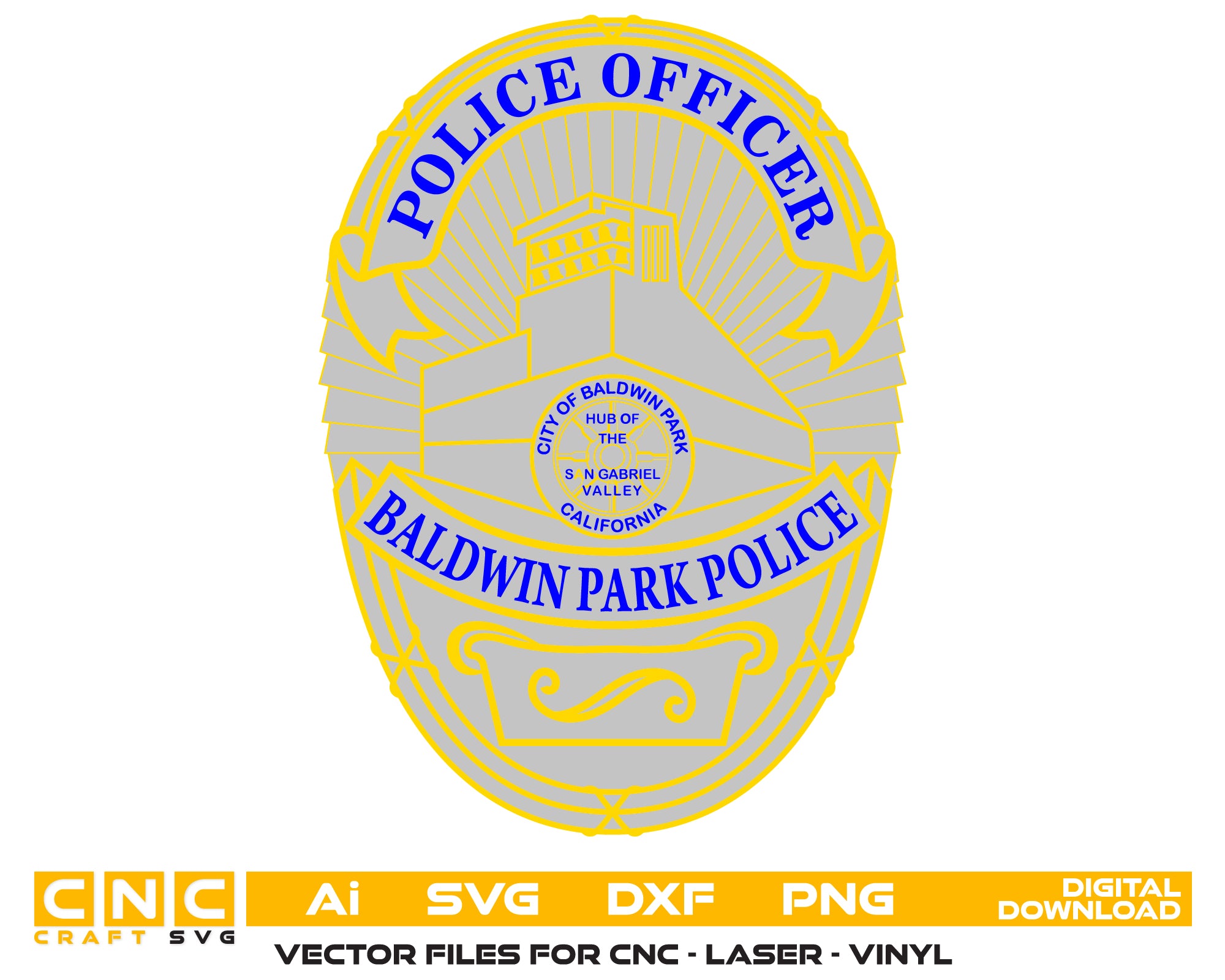 Baldwin Park Police Officer Badge Color File