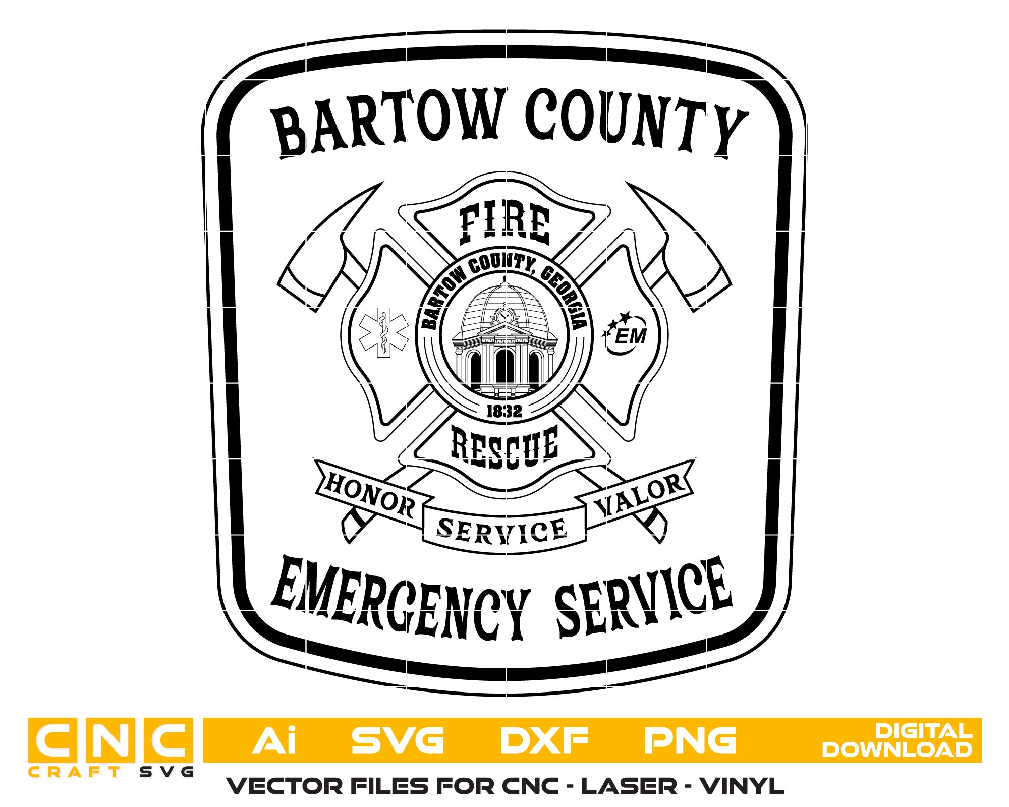 Bartow County Emergency Service Badge