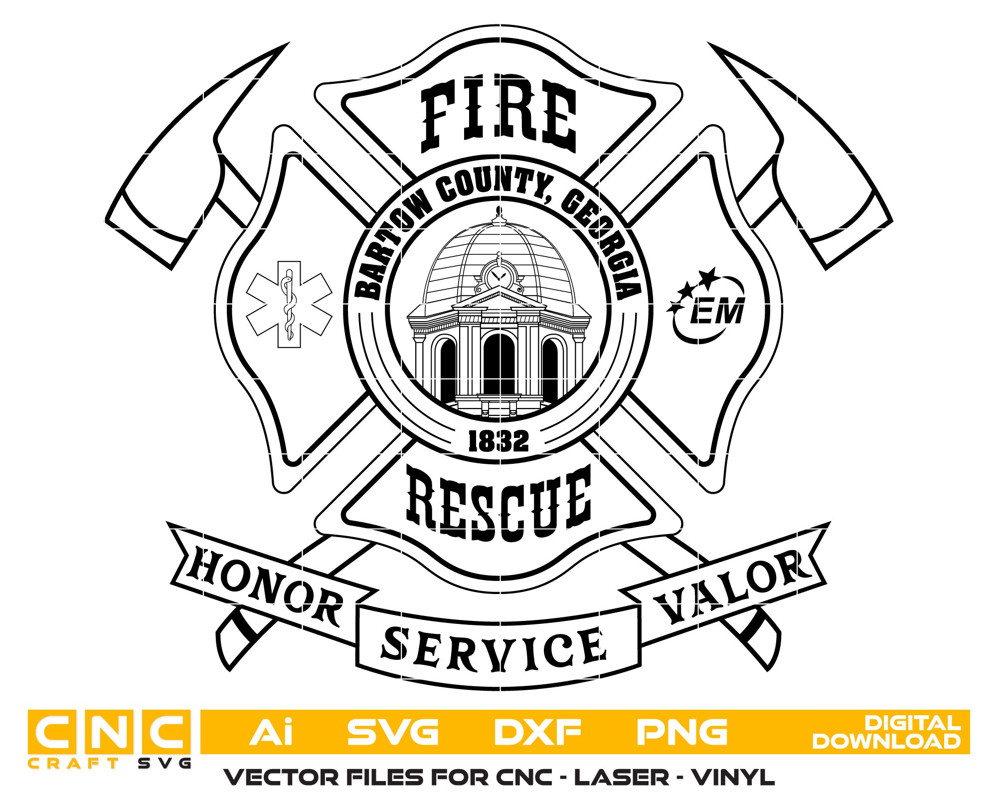 Bartow County Fire Department badge