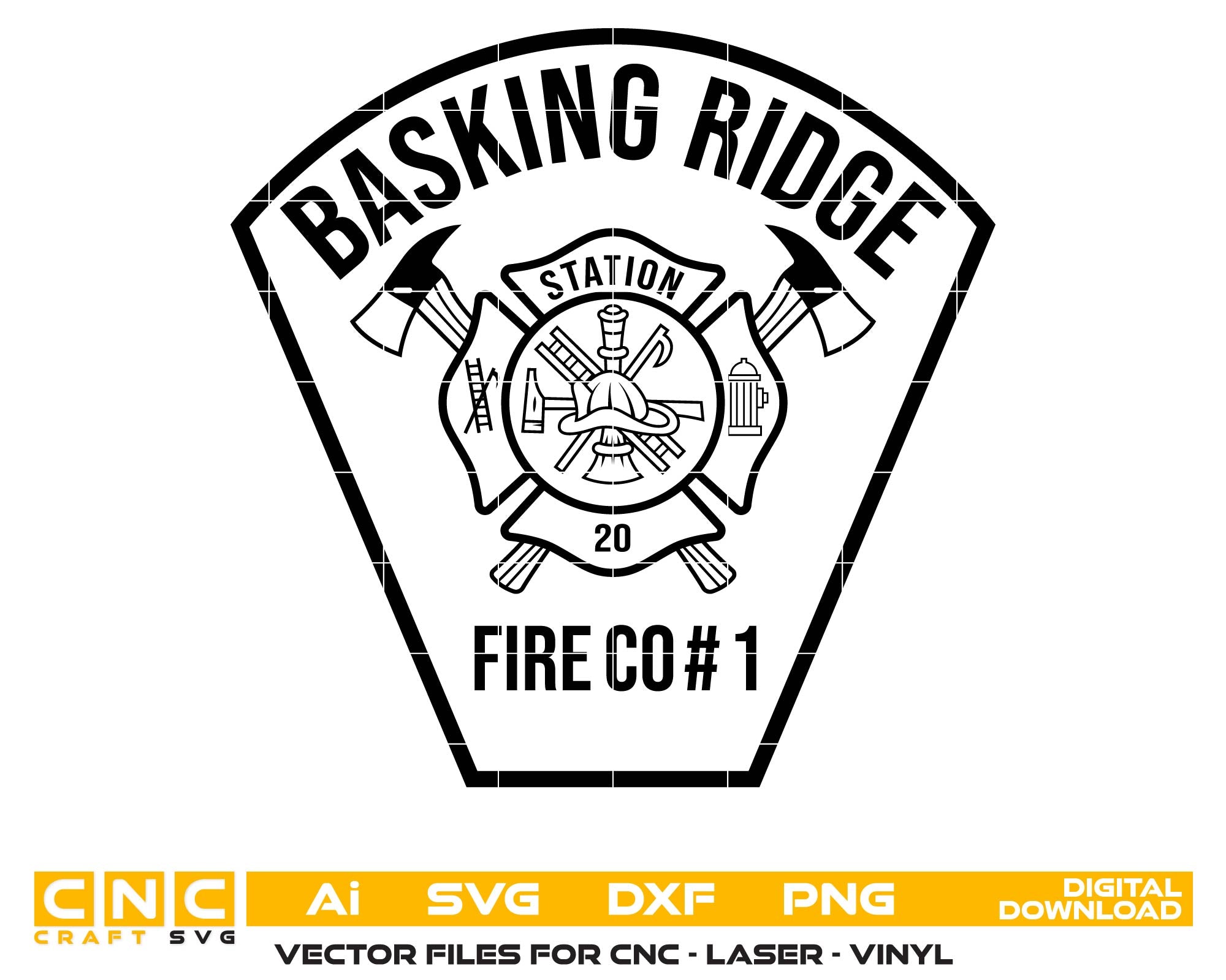 Basking Ridge Fire Department SVG, Fire Dept Logo Vector, Firefighter Emblem SVG, Basking Ridge FD Logo, Fire Rescue Logo SVG, Fire Department Badge Vector