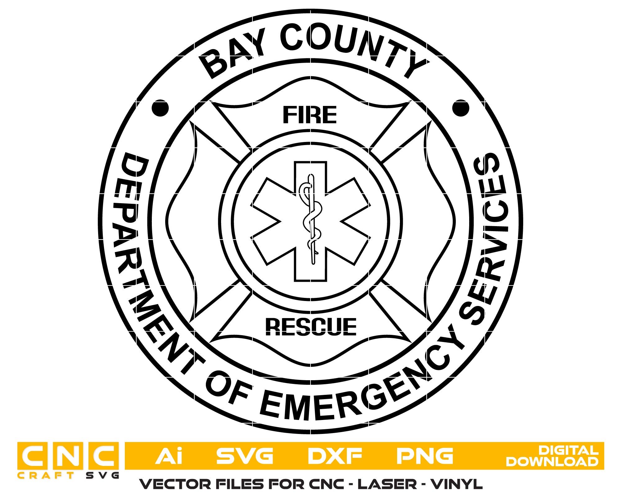 Bay County Fire Department Patch
