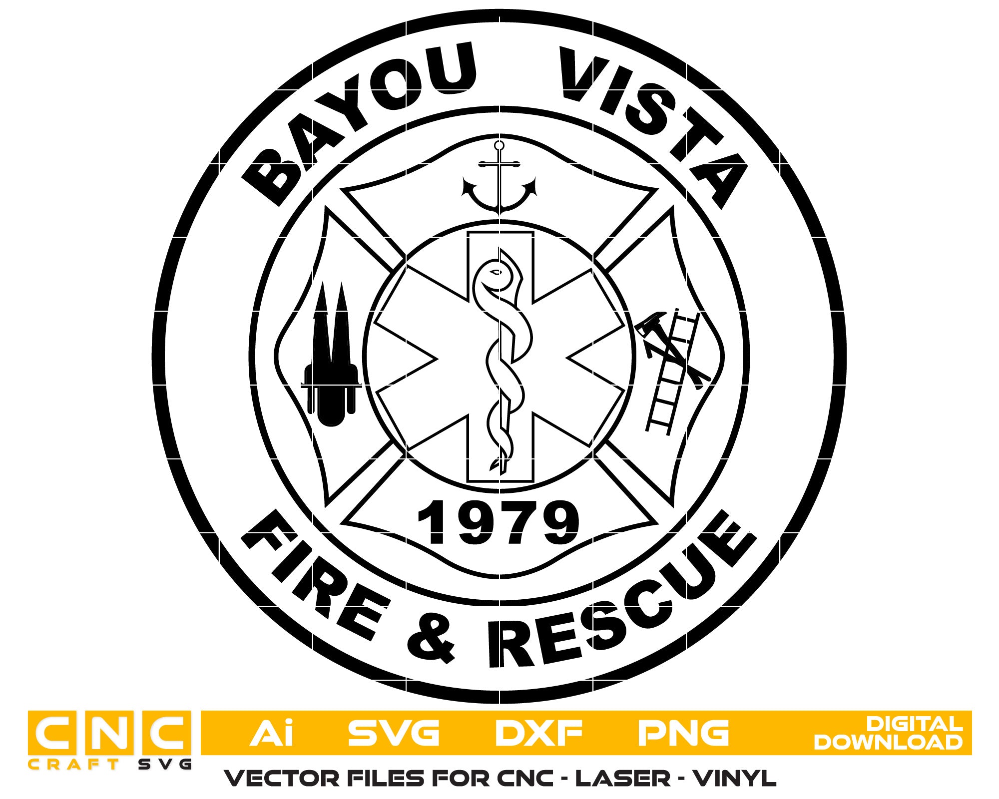 Bayou Vista Fire Department Badge