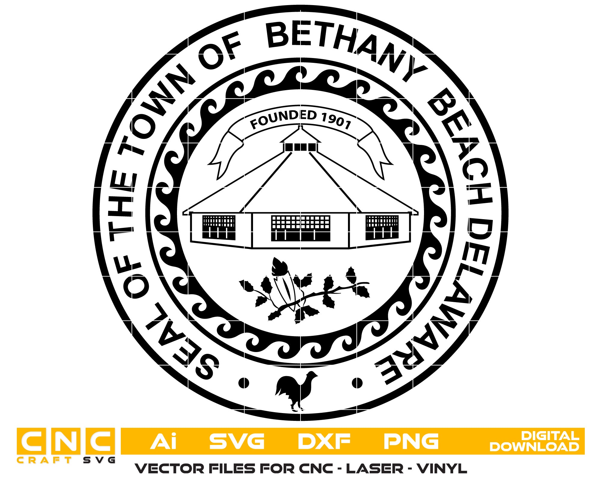 Bethany Beach Delaware Town Seal