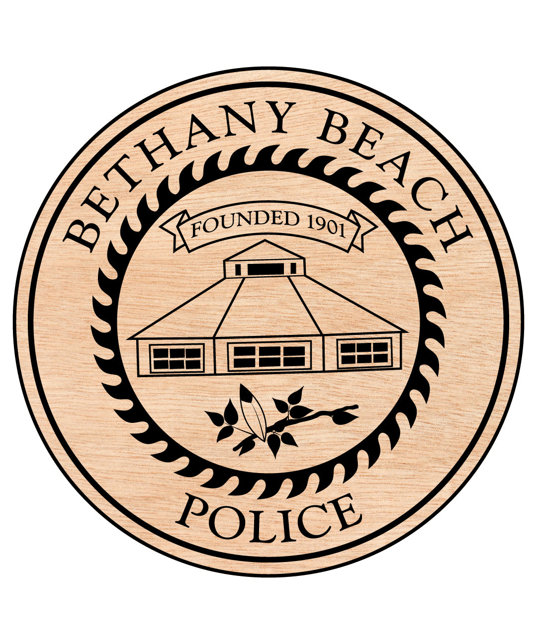 Bethany Beach Police Department Patch SVG, Delaware Police Patch Vector, Bethany Beach DE Patch Emblem, Police Patch SVG File, Law Enforcement Patch Vector