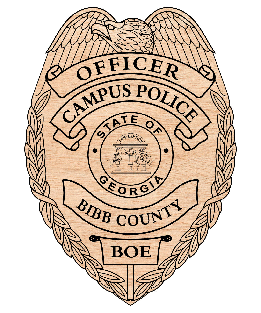 Bibb County BOE Campus Police Officer Badge SVG, Campus Police Officer Badge Vector, Bibb County BOE Police Badge, Law Enforcement Badge SVG, School Police Badge Vector