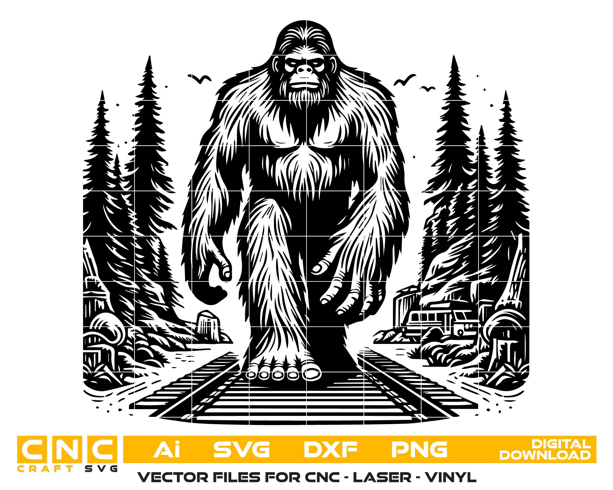 Bigfoot & Nature SVG