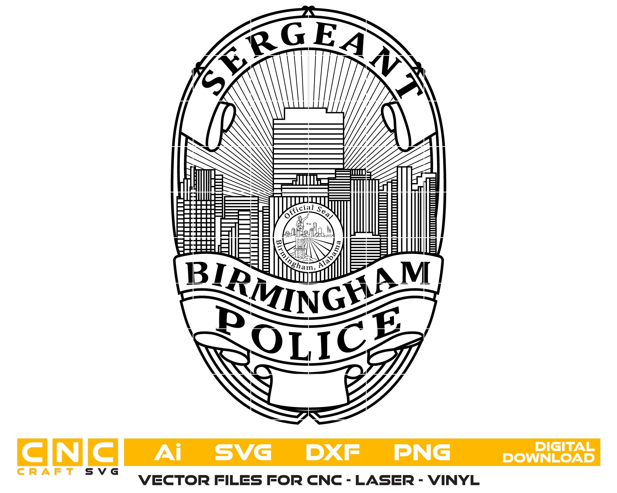 Birmingham, Alabama Police Sergeant badge