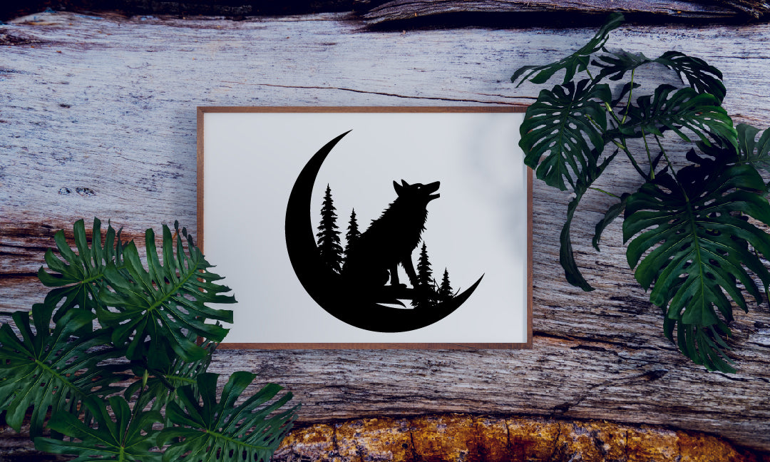 Black Wolf Silhouette Graphic – Vector File