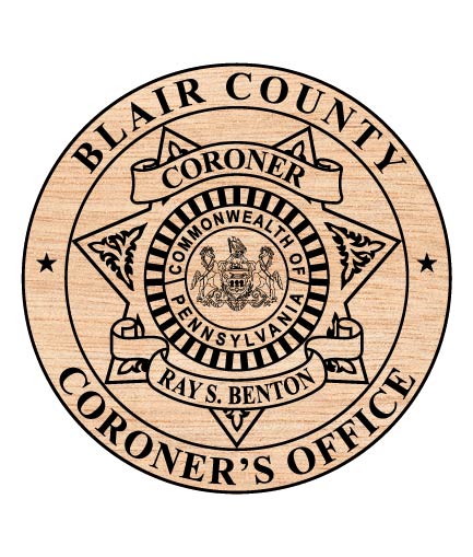 Blair County Coroner Ray S. Benton Badge SVG
Pennsylvania Coroner Office Emblem Vector
Blair County Coroner Badge Design
Ray S. Benton Coroner Seal SVG
Pennsylvania Coroner Badge Vector File