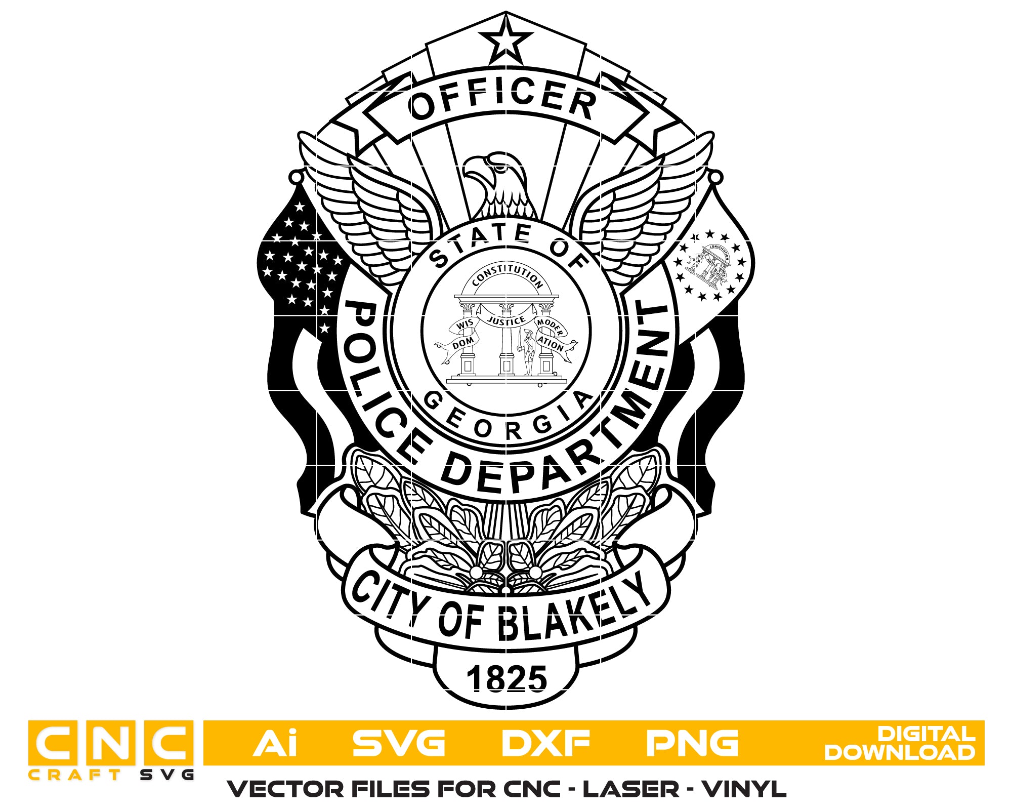 Blakely Police Officer Badge, Georgia